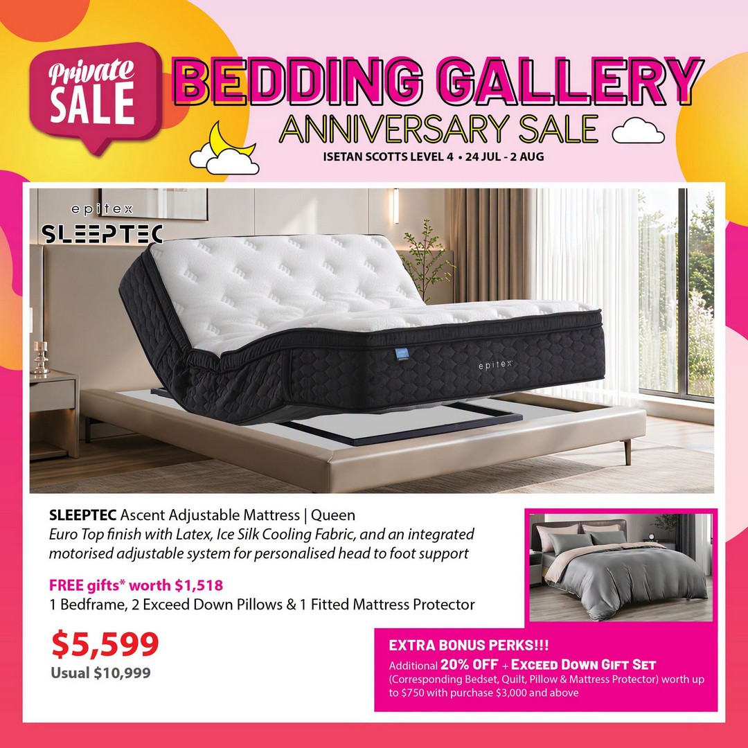 Isetan-Singapore-Bedding-Gallery-Anniversary-Sale-6 24 July-2 August 2026: Isetan Singapore: Bedding Gallery Anniversary Sale Promotion with Free Gifts, Vouchers and Lucky Draw Prizes