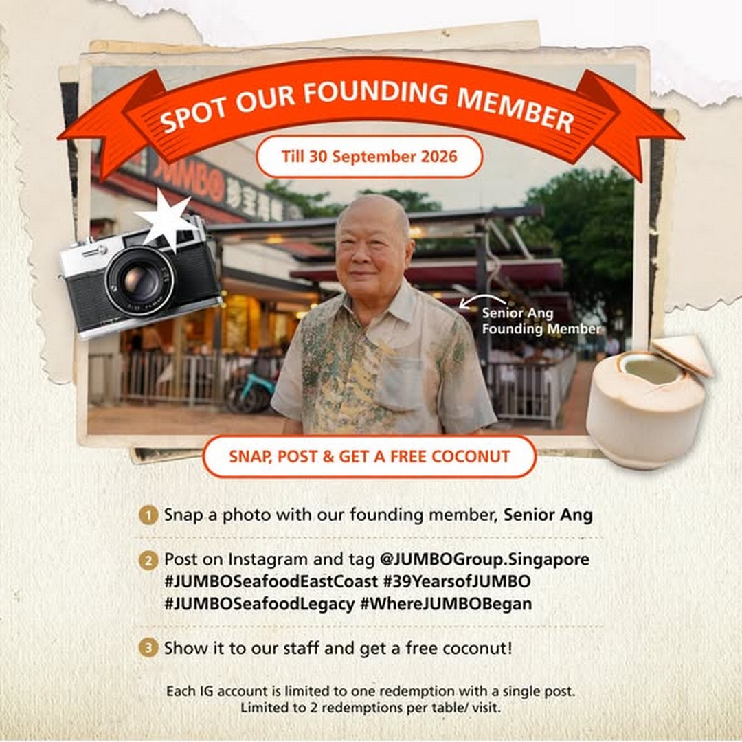 JUMBO-Seafood-East-Coast-Singapore-Farewell-Promotion-2 Now till 31 July 2026: JUMBO Seafood East Coast Singapore Farewell Promotion – Mud Crab from $39++, Exclusive Rewards, Freebies and Dining Deals