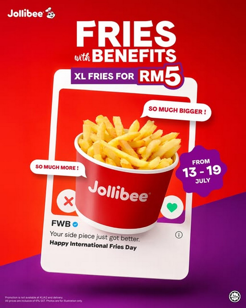 Jollibee-Malaysia-XL-Fries-5-Promotion-–-Celebrate-International-Fries-Day 13-19 July 2026: Jollibee Malaysia XL Fries $5 Promotion – Celebrate International Fries Day with a Crispy Snack Deal