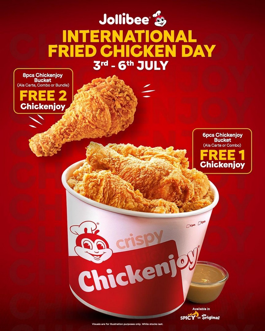 Jollibee-Singapore-Free-Chickenjoy-Promotion 3-6 July 2026: Jollibee Singapore Free Chickenjoy Promotion – Enjoy Up to 2 FREE Chickenjoy Pieces with Selected Chickenjoy Buckets