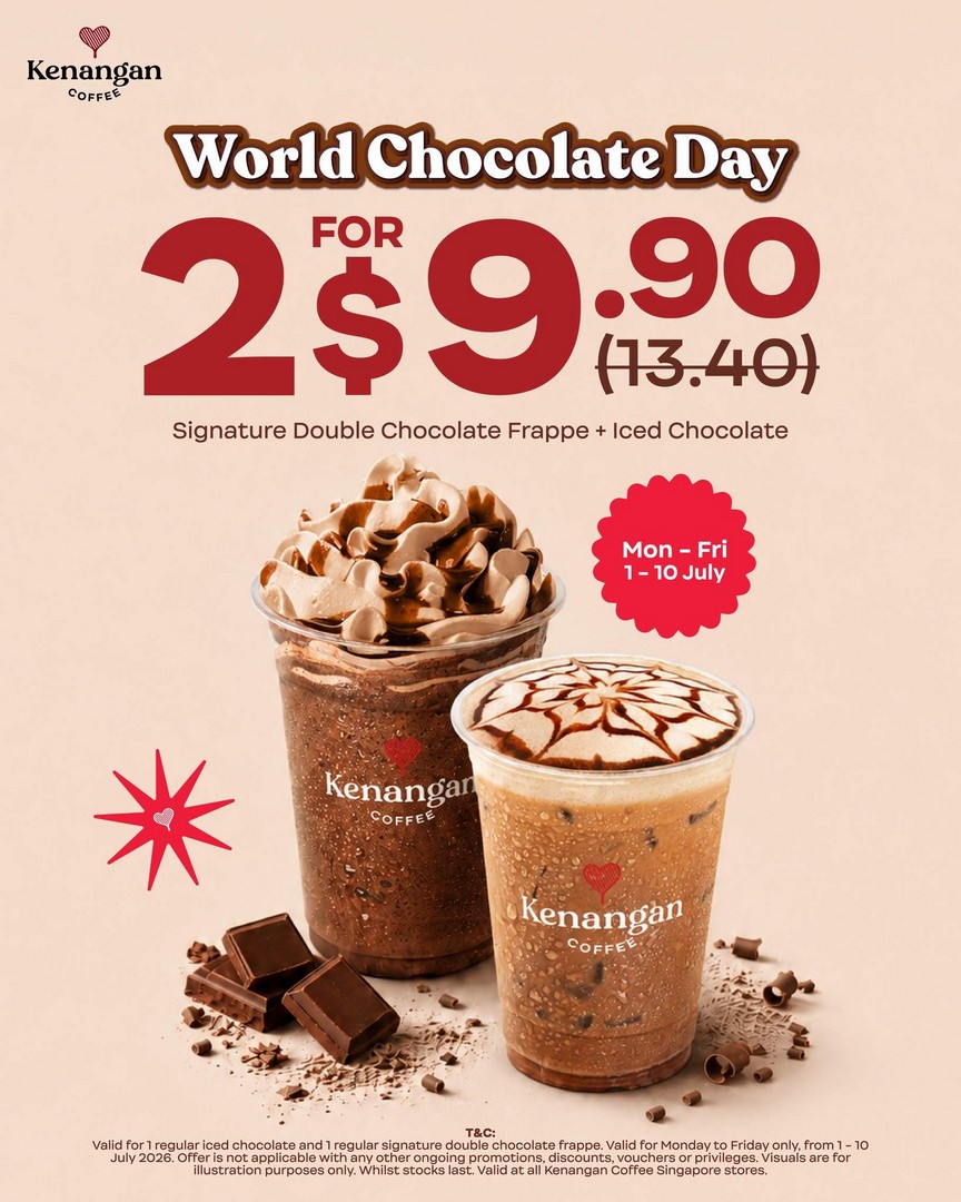 Kenangan-Coffee-Singapore-Promotion-Offering-2-Chocolate-Favourite-Drinks 1-10 July 2026: Kenangan Coffee Singapore: Promotion Offering 2 Chocolate Favourite Drinks at $9.90 Deal