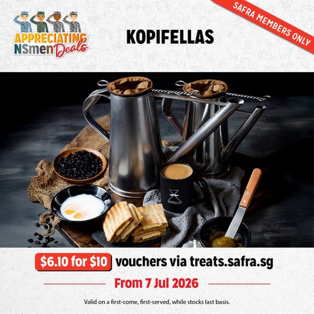 Kopifellas-x-SAFRA-Members-Exclusive-10-Voucher 7 July 2026 Onwards: Kopifellas x SAFRA Members Exclusive $10 Voucher for Only $6.10 Promotion – Save on Your Favourite Local Coffee and Snacks