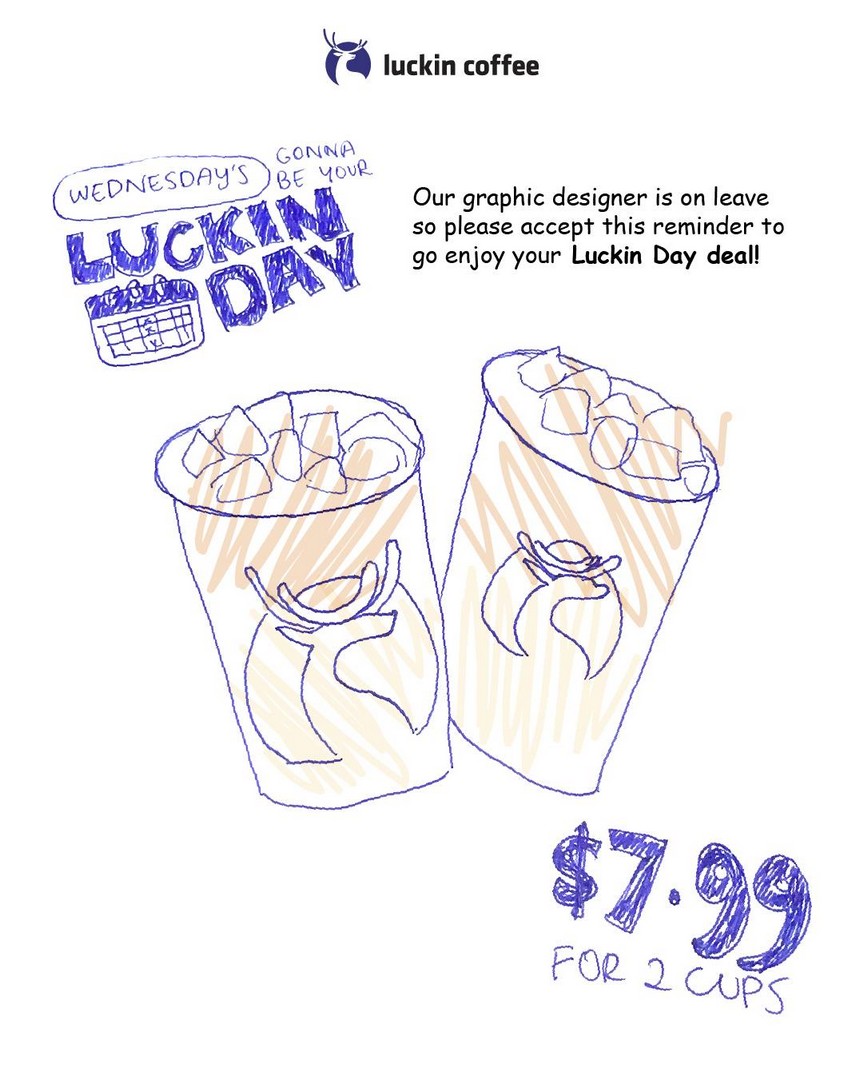 Luckin-Coffee-Singapore-2-Cups-for-Only-7.99-Every-Wednesday-Promotion 1 July 2026 onwards: Luckin Coffee Singapore 2 Cups for Only $7.99 Every Wednesday Promotion – Enjoy Midweek Coffee Savings with Luckin Day