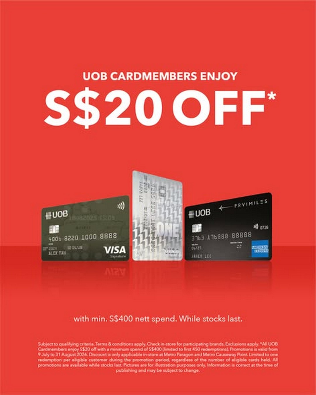 METRO-Singapore-National-Day-Parade-Day-Sale-1 24 July 2026 onwards: METRO Singapore National Day Parade Day Sale Promotion with UOB Cardmember $20 Off, Home, Fashion, Beauty and Lifestyle Deals