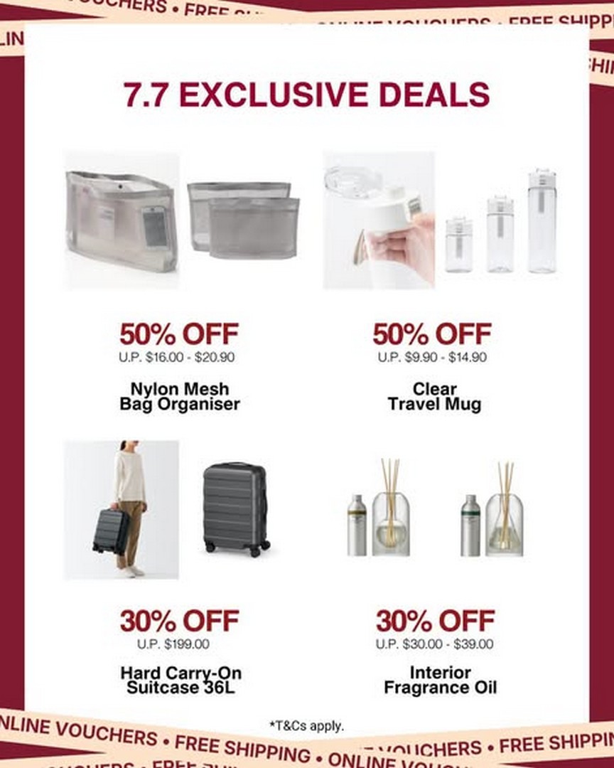 MUJI-Singapore-7.7-Summer-Sale-Promotio-1 6-13 July 2026: MUJI Singapore 7.7 Summer Sale Promotion – Enjoy Up to 50% Off Everyday Essentials, Apparel, Travel Accessories and More Online
