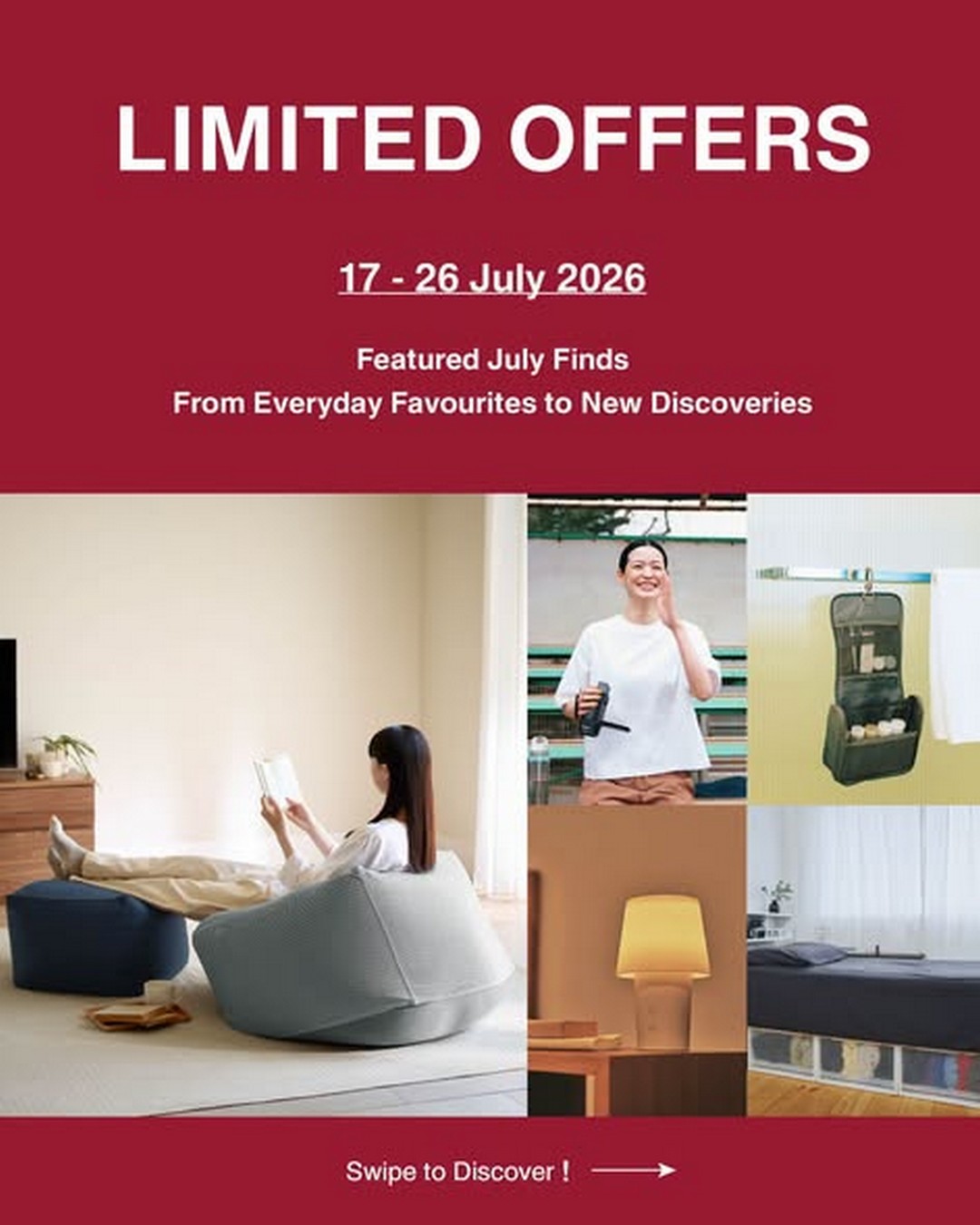 MUJI-Singapore-Limited-Time-Promotion 17–26 July 2026: MUJI Singapore Limited-Time Promotion – Enjoy Exclusive Savings on Home Essentials, Apparel, Skincare, Travel Items and More Across All Stores