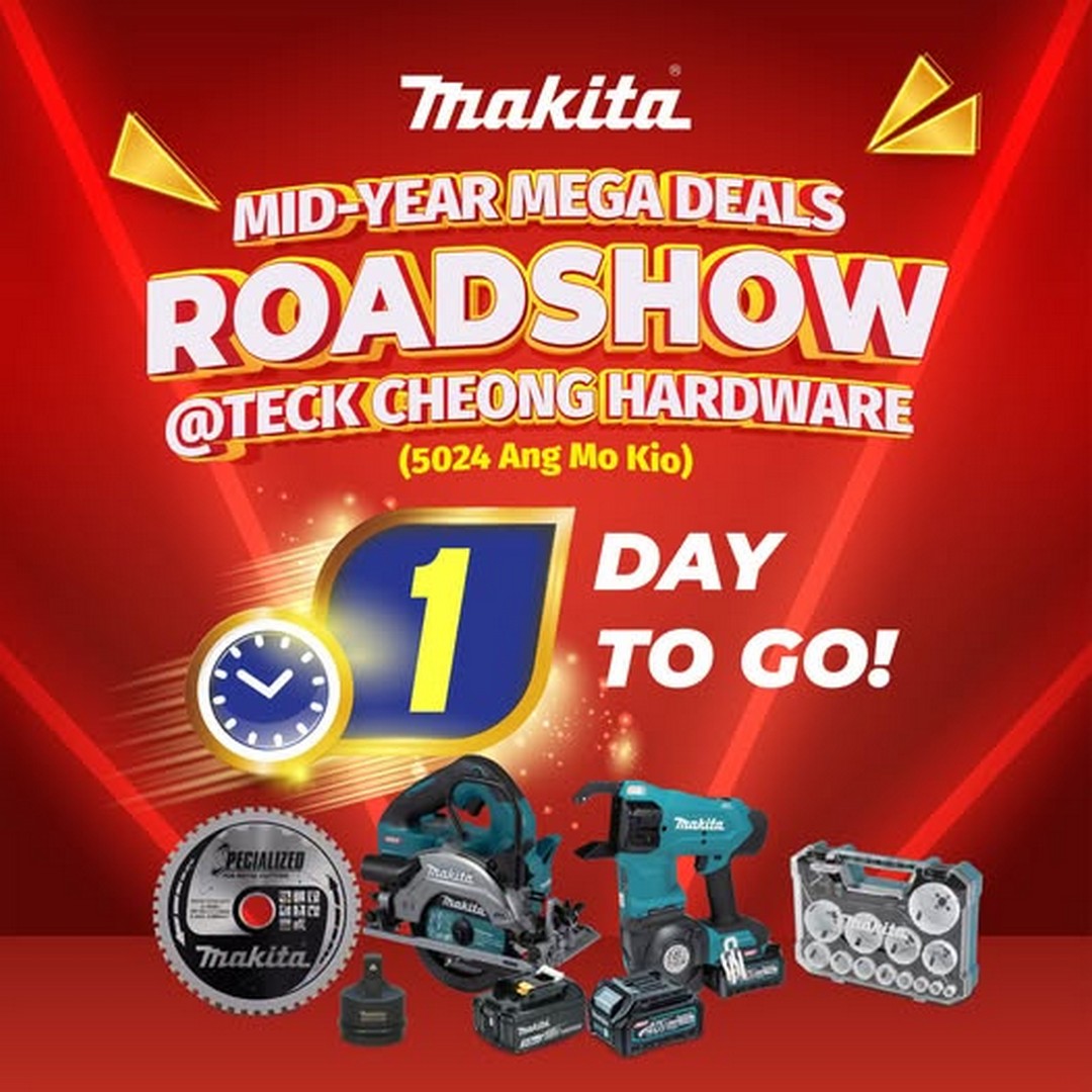 Makita-Singapore-Mid-Year-Mega-Deals-Roadshow-Promotion 7 July 2026: Makita Singapore Mid-Year Mega Deals Roadshow Promotion at Teck Cheong Hardware Ang Mo Kio – Enjoy 10% OFF Accessories, Free Battery Deals, Live Demonstrations and Exclusive Roadshow Offers