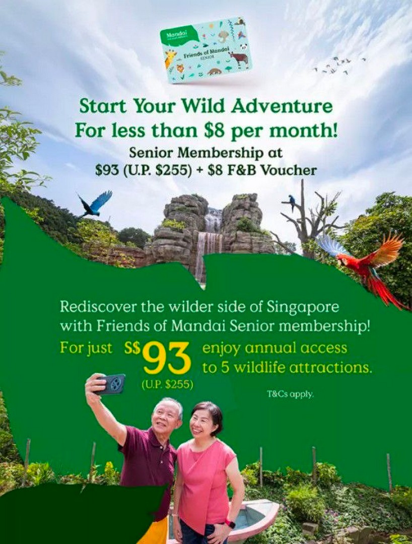 Mandai-Wildlife-Reserve-Friends-of-Mandai-Senior-Membership Now till 31 December 2026: Mandai Wildlife Reserve: Friends of Mandai Senior Membership Promotion Offers Unlimited Wildlife Park Visits at Only $93