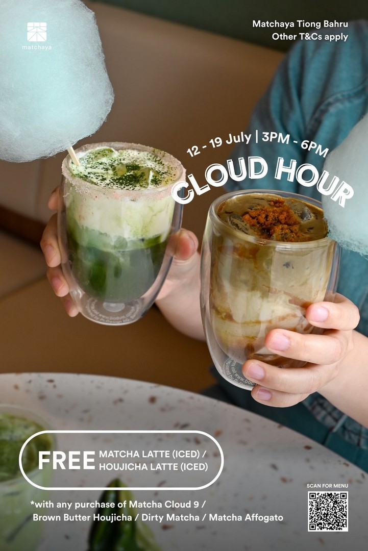 Matchaya-Cloud-Hour-Promotion-–-Free-Iced-Matcha-or-Houjicha-Latte 12-19 July 2026: Matchaya Cloud Hour Promotion – Free Iced Matcha or Houjicha Latte with Selected Drinks at Tiong Bahru Tea Studio