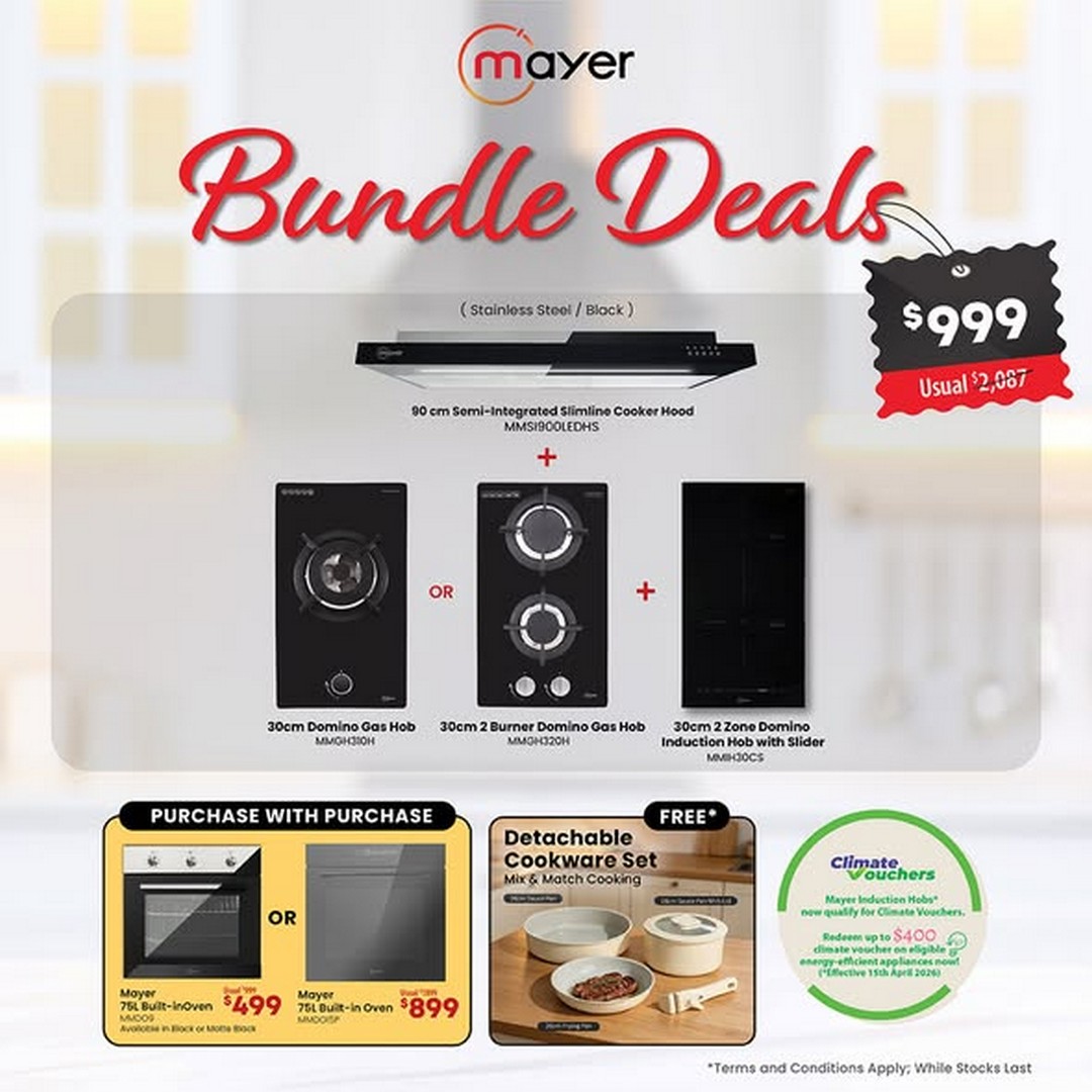 Mayer-Singapore-Built-in-Kitchen-Bundle-Deals-Promotion 1 July – 30 September 2026: Mayer Singapore Built-in Kitchen Bundle Deals Promotion from $999 with Free Gifts, Oven Purchase Offers and Climate Voucher Eligible Appliances