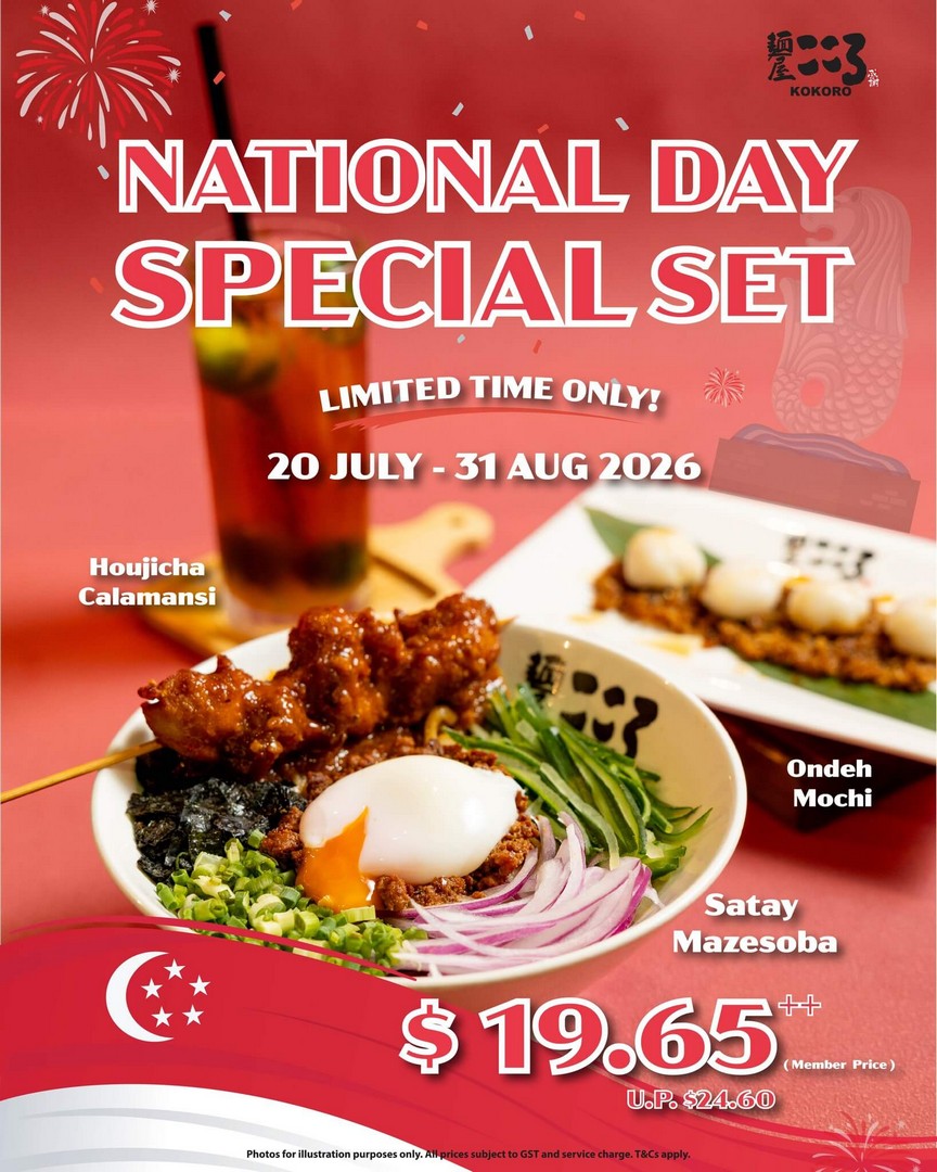 Menya-Kokoro-Singapore-Promotion-Enjoy-Special-National-Day-Set 20 July-31 August 2026: Menya Kokoro Singapore Promotion, Enjoy Special National Day Set at Only $19.65 While Stocks Last