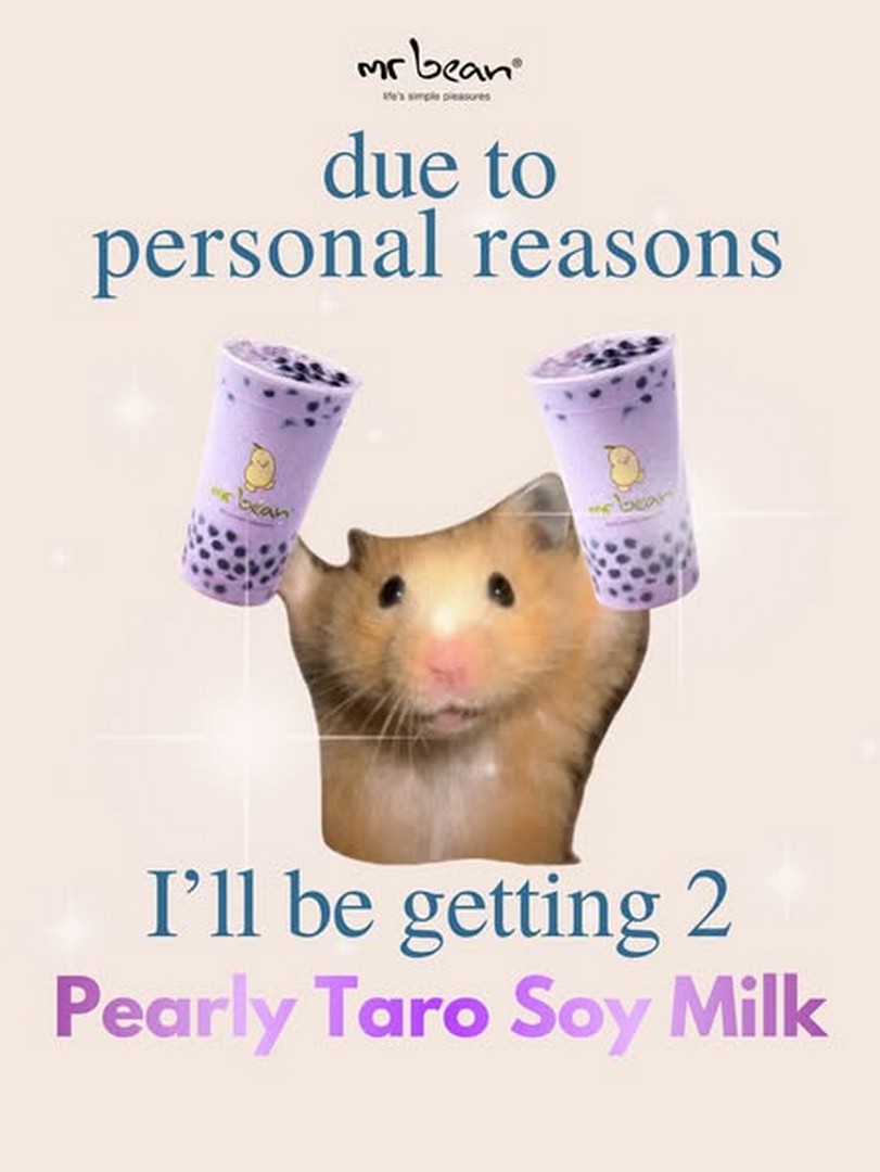Mr-Bean-Singapore-Pearly-Taro-Soy-Milk-Promotion 29 July 2026 Onwards: Mr Bean Singapore Pearly Taro Soy Milk Promotion: Enjoy 50% Off Your Second Soy Drink