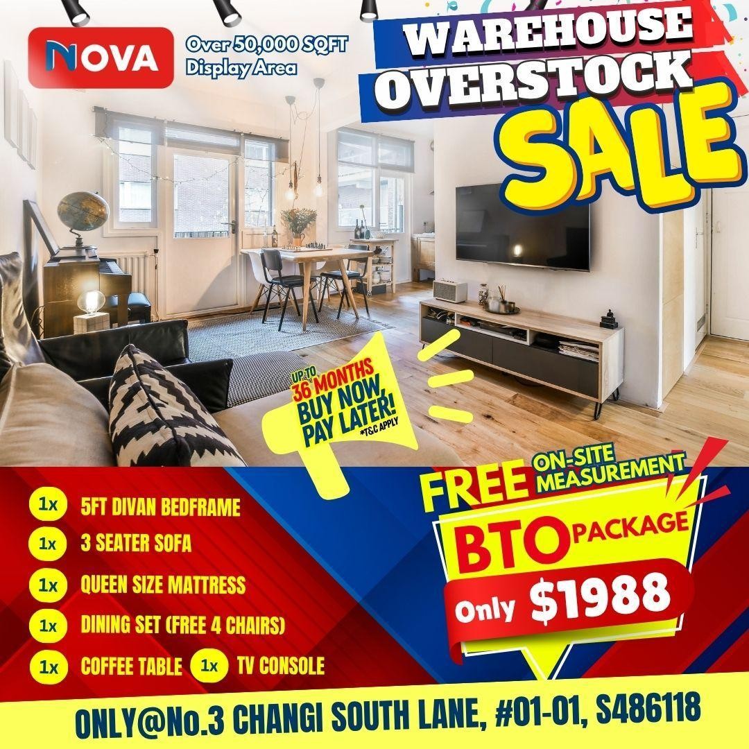 NOVA-Furnishing-Changi-Warehouse-Clearance-Sale-2 Now till 5 July 2026: NOVA Furnishing Changi Warehouse Clearance Sale, Buy 1 Get 1 Free Mattress Promotion, Up to 80% Off Home Furniture Deals in Singapore