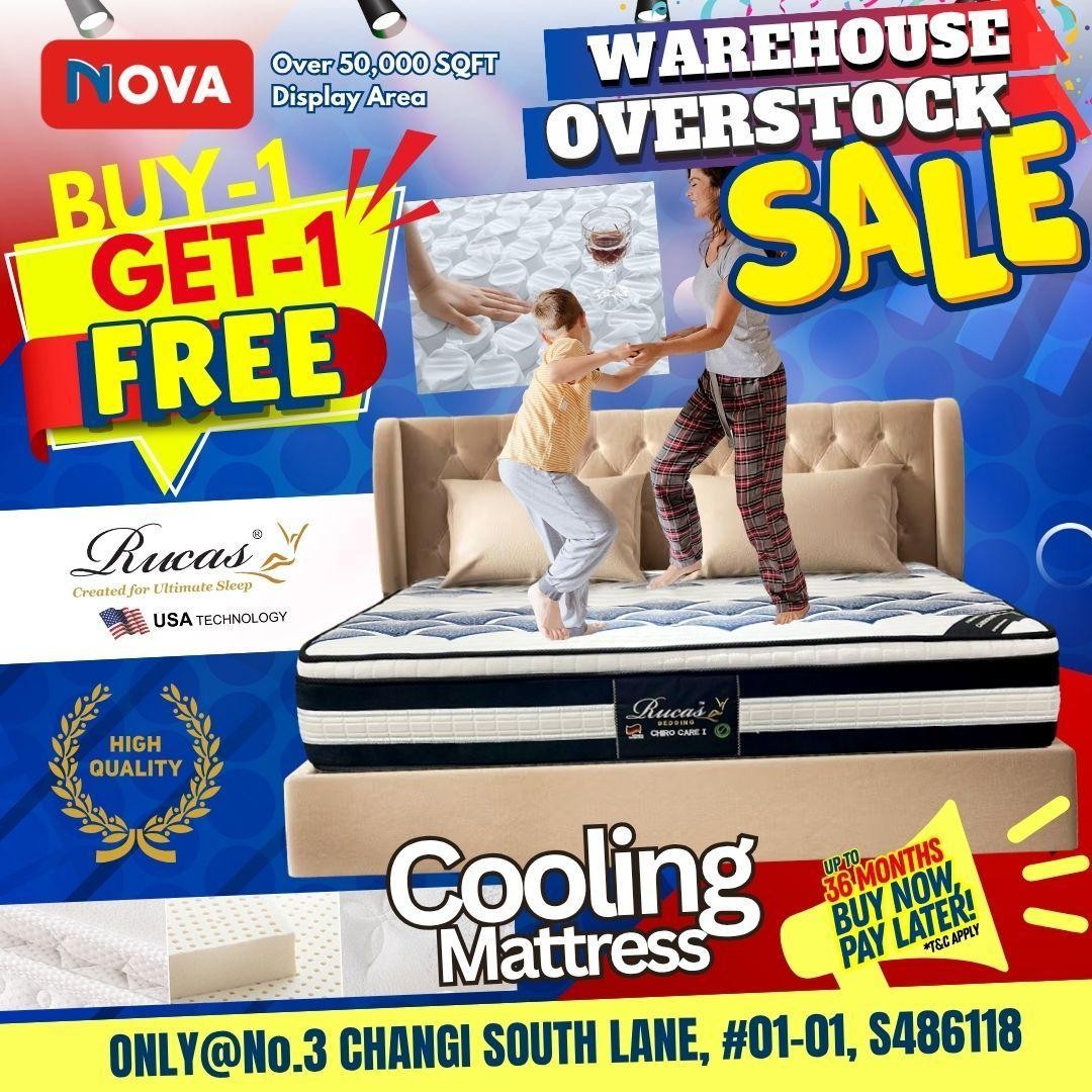 NOVA-Furnishing-Changi-Warehouse-Clearance-Sale-4 Now till 5 July 2026: NOVA Furnishing Changi Warehouse Clearance Sale, Buy 1 Get 1 Free Mattress Promotion, Up to 80% Off Home Furniture Deals in Singapore