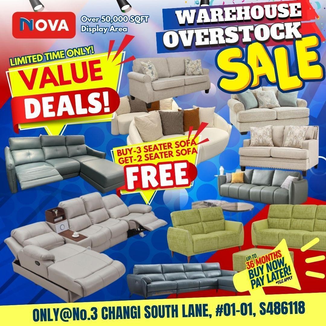 NOVA-Furnishing-Largest-Warehouse-Clearance-Sale-at-Changi-3 Now till 12 July 2026: NOVA Furnishing Largest Warehouse Clearance Sale at Changi – Buy 1 Get 1 Free Mattress Promotion, Up to 80% Off Furniture, Trade-In Savings & 0% Interest Deals