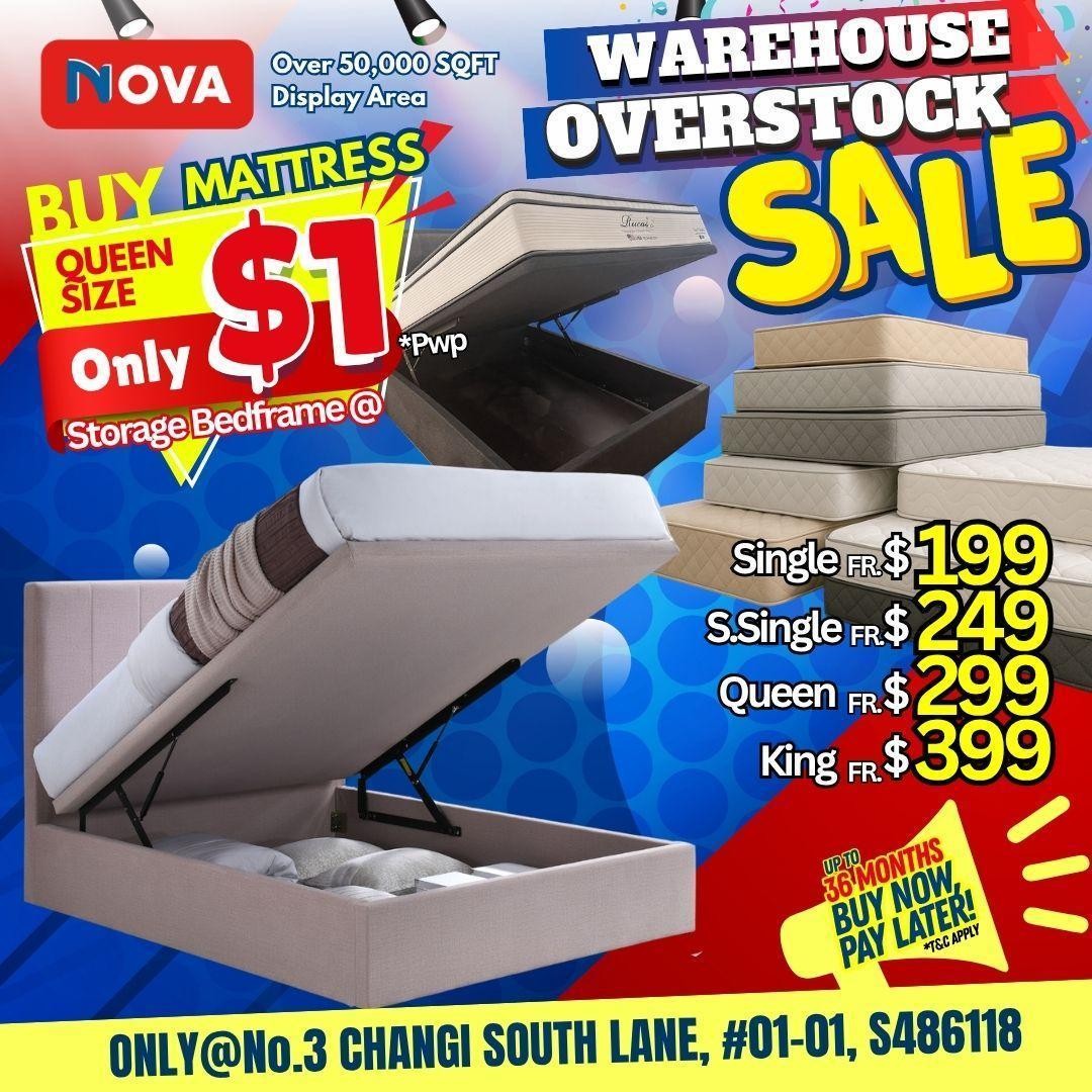 NOVA-Furnishing-Largest-Warehouse-Clearance-Sale-at-Changi-6 Now till 12 July 2026: NOVA Furnishing Largest Warehouse Clearance Sale at Changi – Buy 1 Get 1 Free Mattress Promotion, Up to 80% Off Furniture, Trade-In Savings & 0% Interest Deals