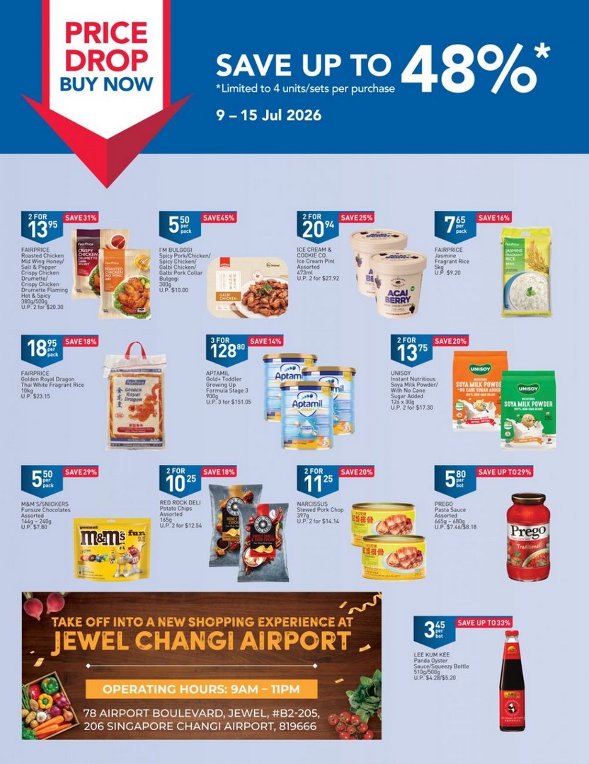 NTUC-FairPrice-Weekly-Must-Buy-Sale 9–15 July 2026: NTUC FairPrice Weekly Must Buy Sale Promotion – Buy 1 Free 1 Deals & Up to 48% OFF on Groceries and Household Essentials