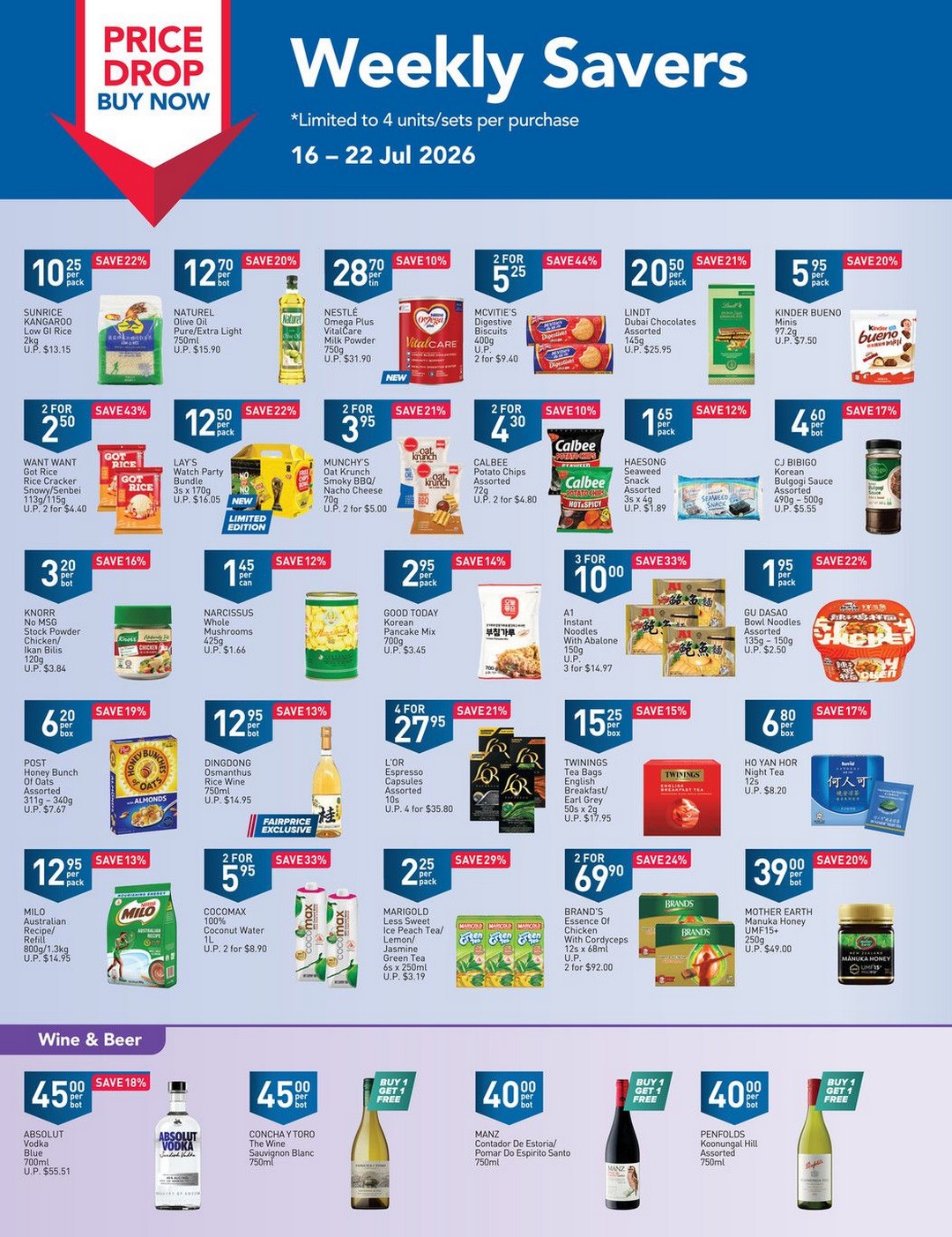 NTUC-FairPrice-Weekly-Savers-Promotion-–-Save-Up-to-50-Off 16-22 July 2026: NTUC FairPrice Weekly Savers Promotion – Save Up to 50% Off Groceries, Household Essentials and Frozen Food Deals Across Singapore