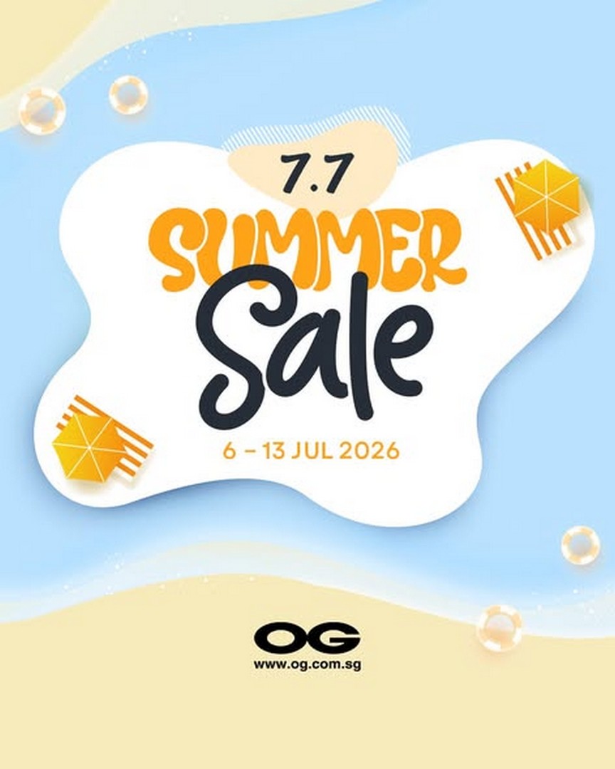 OG-Singapore-7.7-Summer-Sale-Promotio Now till 13 July 2026: OG Singapore 7.7 Summer Sale Promotion – Enjoy Huge Online Exclusive Savings on Kinohimitsu, Delsey Paris, Comvita and More