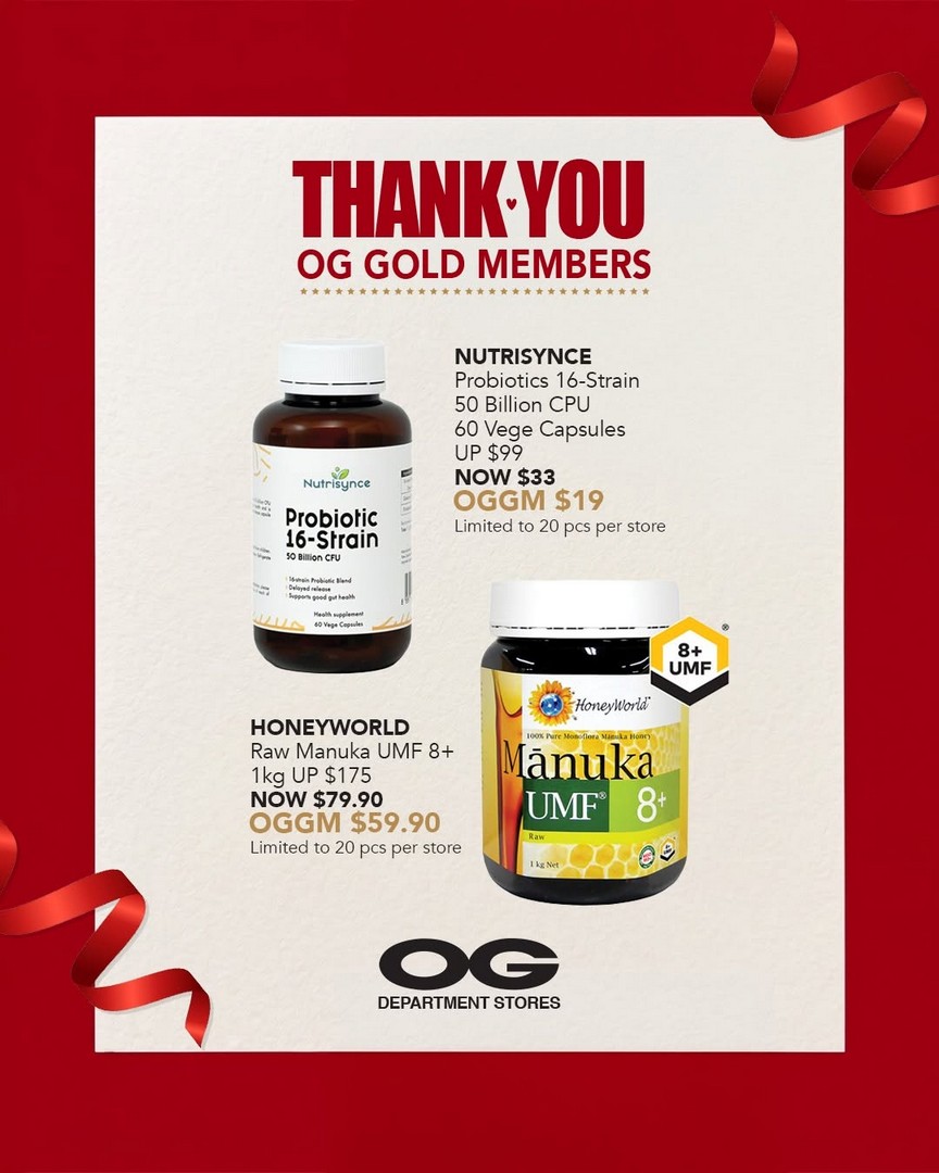 OG-Singapore-Gold-Member-Exclusive-Promotion-4 Now till 15 July 2026: OG Singapore Gold Member Exclusive Promotion – Enjoy Up to 20% OFF Plus Extra 10% Savings on Selected Brands