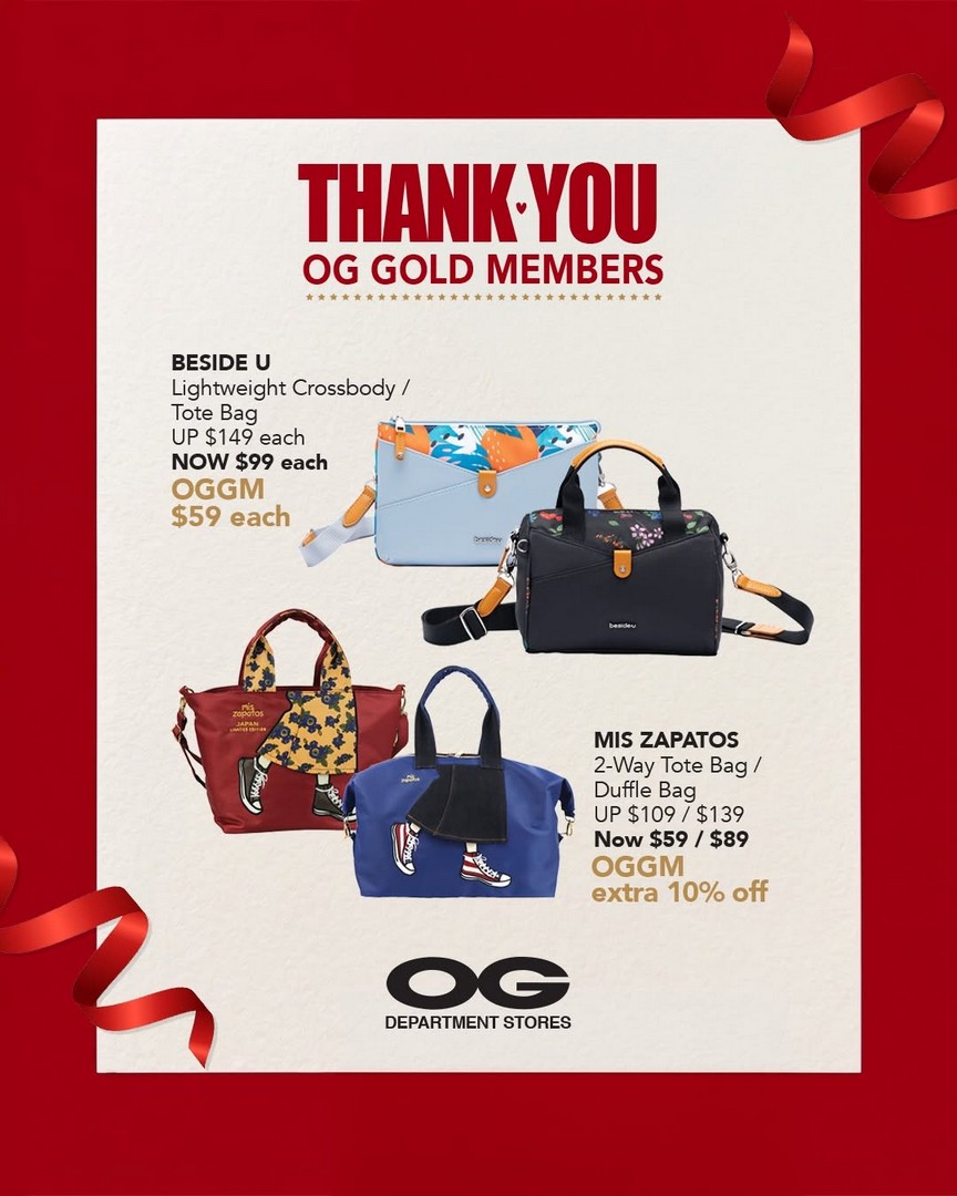 OG-Singapore-Gold-Member-Exclusive-Sale-Promotion-5 Now till 15 July 2026: OG Singapore Gold Member Exclusive Sale Promotion – Enjoy Up to 20% OFF Regular-Priced Items Plus Extra 10% OFF Selected Fashion Brands