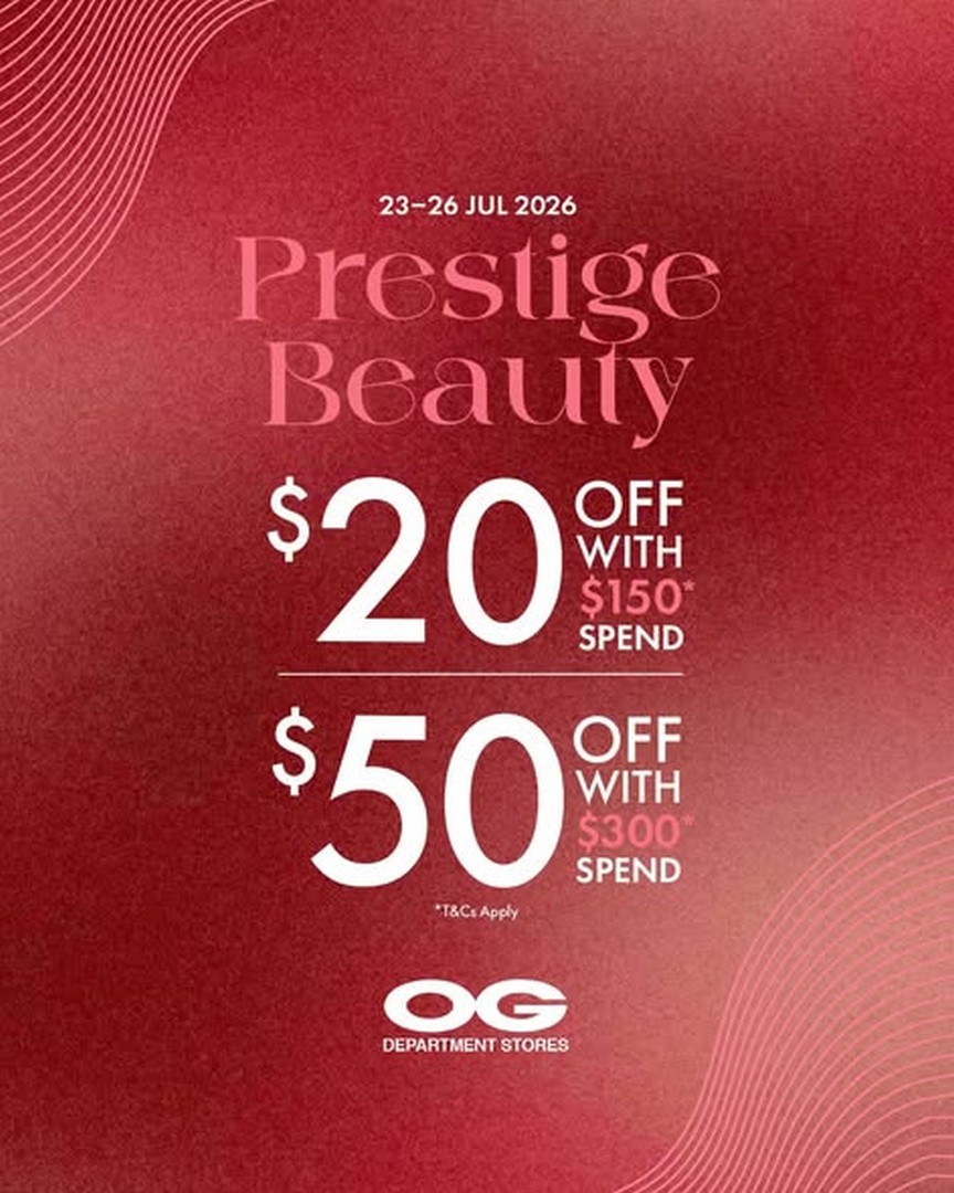 OG-Singapore-Prestige-Beauty-Rewards-SG61-Promotion Now till 26 July 2026: OG Singapore Prestige Beauty Rewards SG61 Promotion: Enjoy Exclusive Beauty Savings with $20 OFF and $50 OFF Offers
