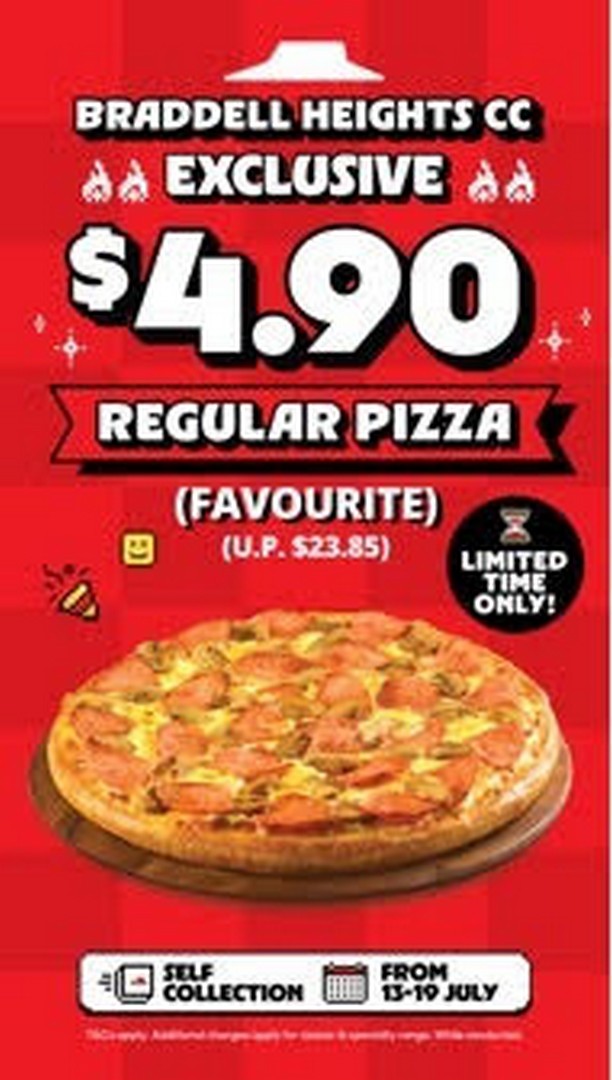 Pizza-Hut-Singapore-Braddell-Heights-CC-Exclusive-Promotion 13-19 July 2026: Pizza Hut Singapore Braddell Heights CC Exclusive Promotion – Enjoy Regular Pizza from Just $4.90 with Special Bundle Deals