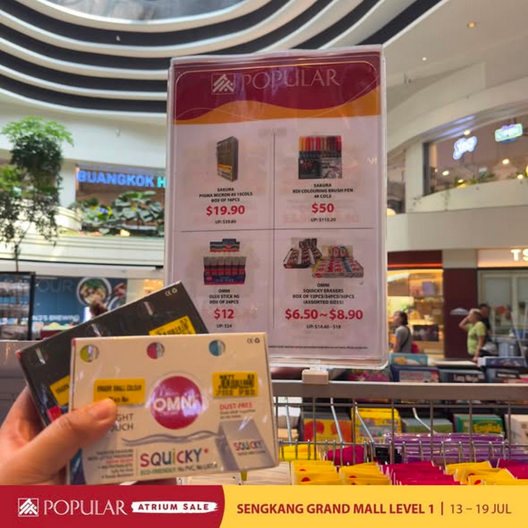 Popular-Bookstore-Singapore-Atrium-Sale-1 13-19 July 2026: Popular Bookstore Singapore Atrium Sale – Save Up to 70% OFF on Books, Stationery, Disney & Sanrio Promotion at Sengkang Grand Mall Level 1