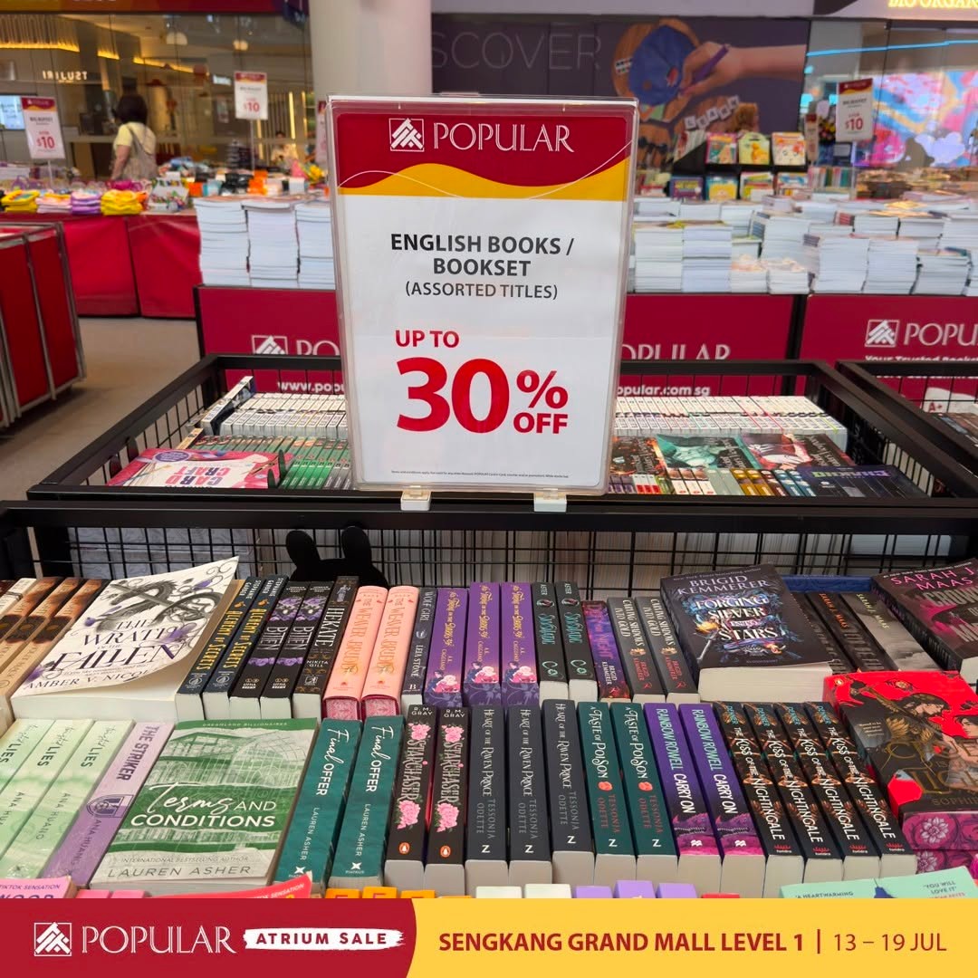 Popular-Bookstore-Singapore-Atrium-Sale-10 13-19 July 2026: Popular Bookstore Singapore Atrium Sale – Save Up to 70% OFF on Books, Stationery, Disney & Sanrio Promotion at Sengkang Grand Mall Level 1