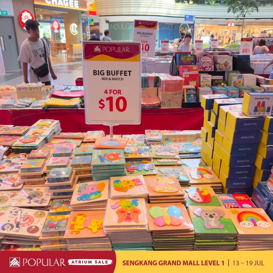 Popular-Bookstore-Singapore-Atrium-Sale-15 13-19 July 2026: Popular Bookstore Singapore Atrium Sale – Save Up to 70% OFF on Books, Stationery, Disney & Sanrio Promotion at Sengkang Grand Mall Level 1