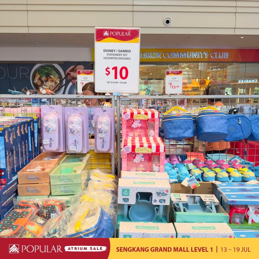 Popular-Bookstore-Singapore-Atrium-Sale-17 13-19 July 2026: Popular Bookstore Singapore Atrium Sale – Save Up to 70% OFF on Books, Stationery, Disney & Sanrio Promotion at Sengkang Grand Mall Level 1