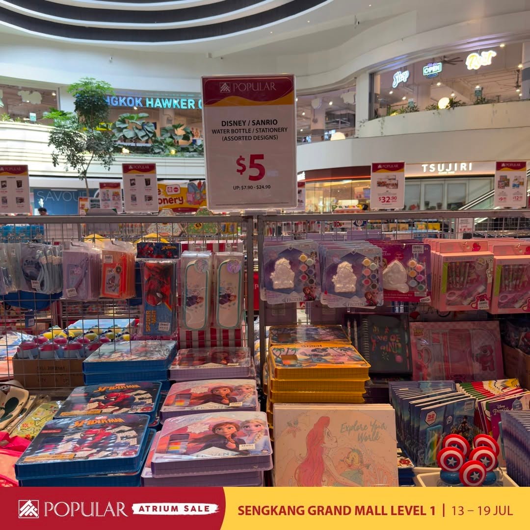Popular-Bookstore-Singapore-Atrium-Sale-18 13-19 July 2026: Popular Bookstore Singapore Atrium Sale – Save Up to 70% OFF on Books, Stationery, Disney & Sanrio Promotion at Sengkang Grand Mall Level 1