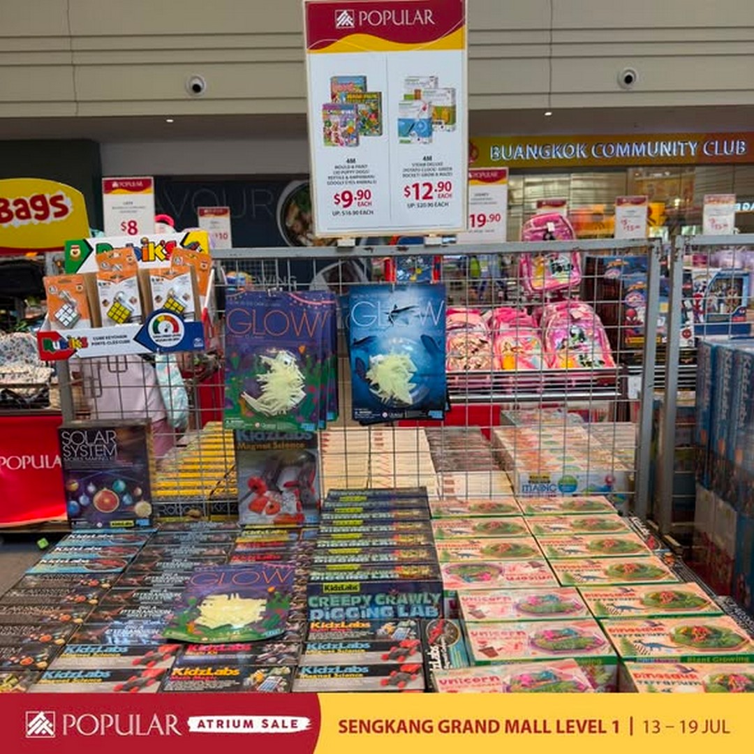 Popular-Bookstore-Singapore-Atrium-Sale-2 13-19 July 2026: Popular Bookstore Singapore Atrium Sale – Save Up to 70% OFF on Books, Stationery, Disney & Sanrio Promotion at Sengkang Grand Mall Level 1