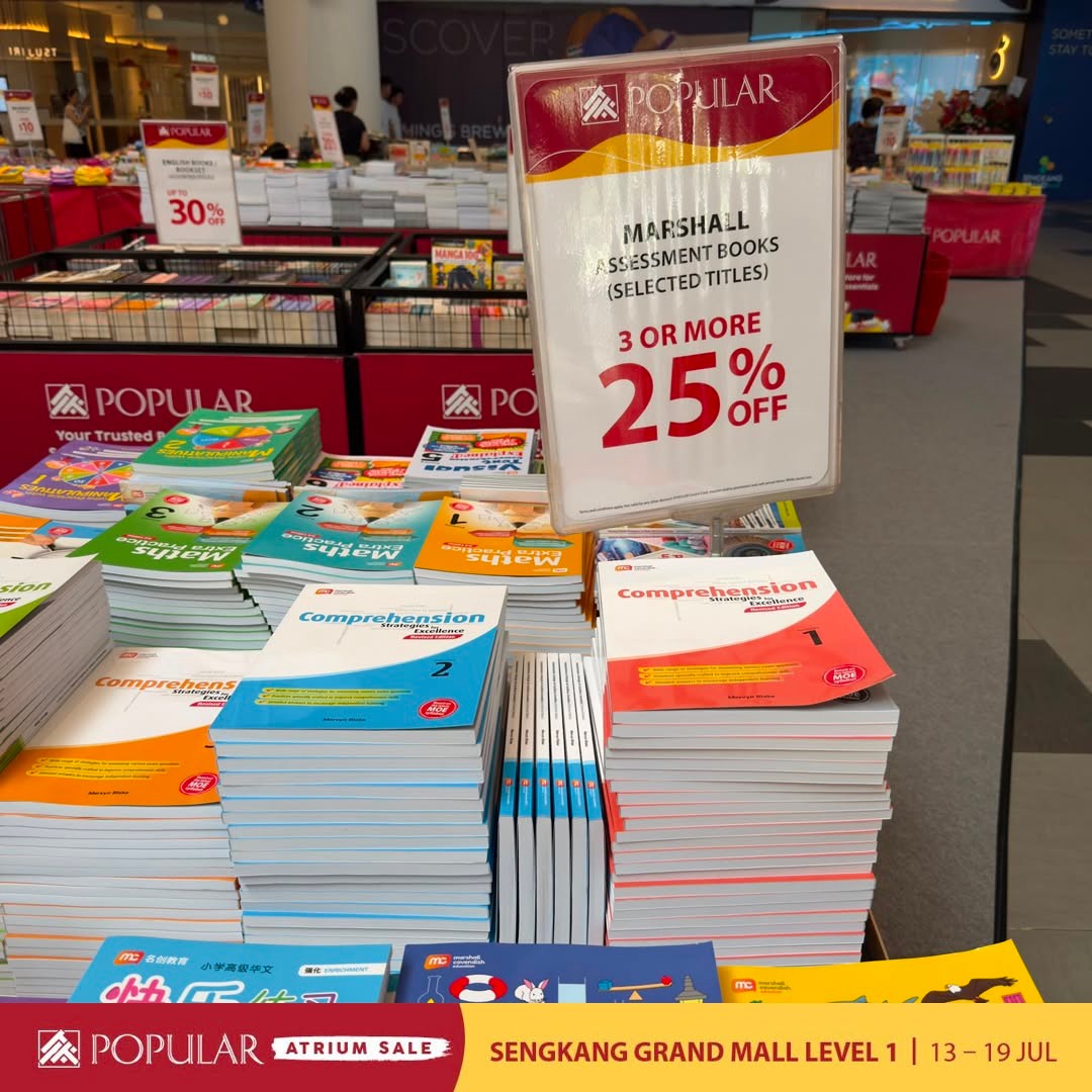 Popular-Bookstore-Singapore-Atrium-Sale-21 13-19 July 2026: Popular Bookstore Singapore Atrium Sale – Save Up to 70% OFF on Books, Stationery, Disney & Sanrio Promotion at Sengkang Grand Mall Level 1