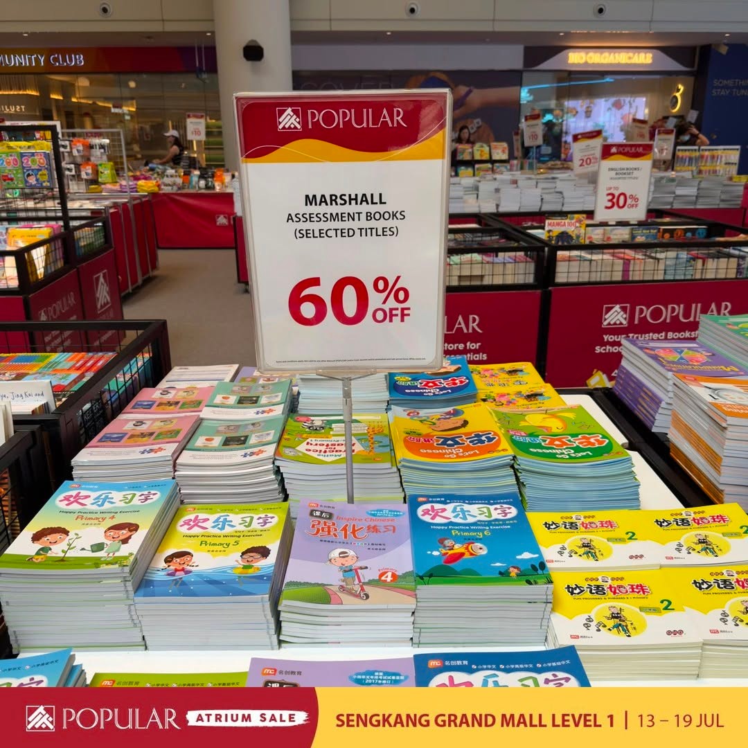 Popular-Bookstore-Singapore-Atrium-Sale-22 13-19 July 2026: Popular Bookstore Singapore Atrium Sale – Save Up to 70% OFF on Books, Stationery, Disney & Sanrio Promotion at Sengkang Grand Mall Level 1