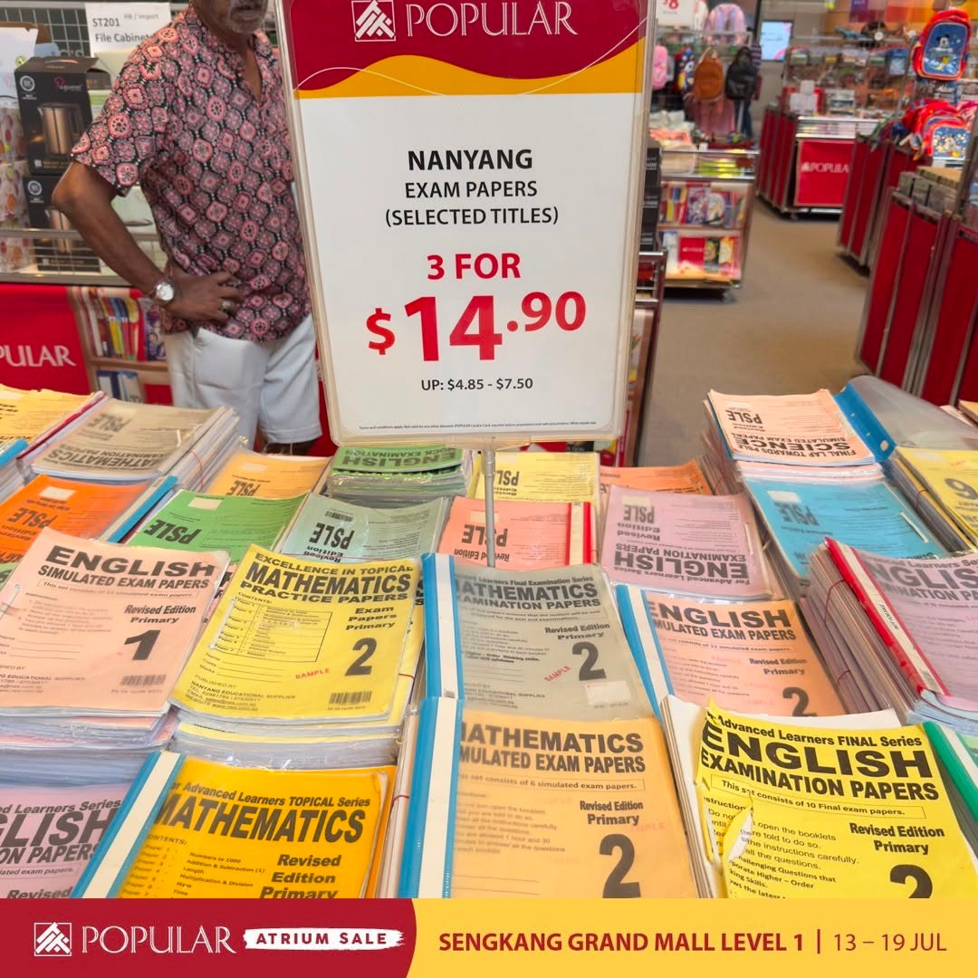 Popular-Bookstore-Singapore-Atrium-Sale-25 13-19 July 2026: Popular Bookstore Singapore Atrium Sale – Save Up to 70% OFF on Books, Stationery, Disney & Sanrio Promotion at Sengkang Grand Mall Level 1