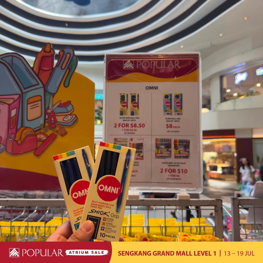 Popular-Bookstore-Singapore-Atrium-Sale-4 13-19 July 2026: Popular Bookstore Singapore Atrium Sale – Save Up to 70% OFF on Books, Stationery, Disney & Sanrio Promotion at Sengkang Grand Mall Level 1