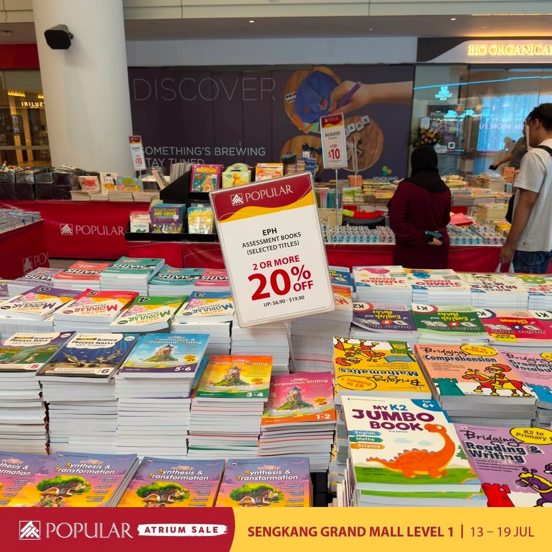 Popular-Bookstore-Singapore-Atrium-Sale-9 13-19 July 2026: Popular Bookstore Singapore Atrium Sale – Save Up to 70% OFF on Books, Stationery, Disney & Sanrio Promotion at Sengkang Grand Mall Level 1