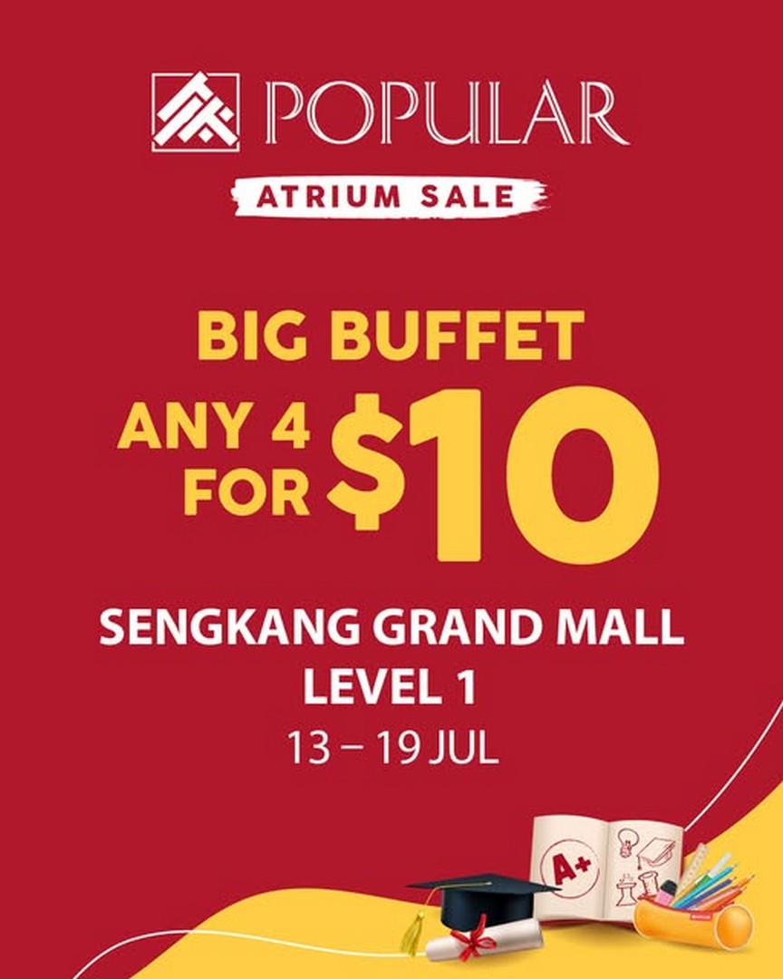 Popular-Bookstore-Singapore-Atrium-Sale-at-Sengkang-Grand-Mall 13-19 July 2026: Popular Bookstore Singapore Atrium Sale at Sengkang Grand Mall – Enjoy Up to 70% Off Books, Stationery and Family Favourites Promotion