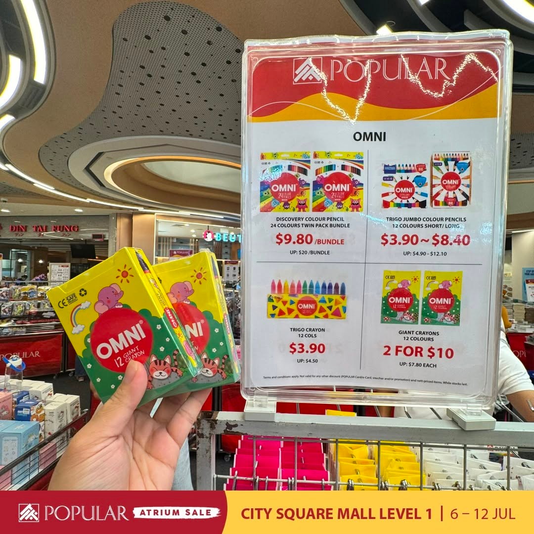 Popular-Bookstore-Singapore-Atrium-Sale-–-Save-Up-to-70-on-Books-11 6-12 July 2026: Popular Bookstore Singapore Atrium Sale – Save Up to 70% on Books, Stationery, Disney & Sanrio Promotion at City Square Mall