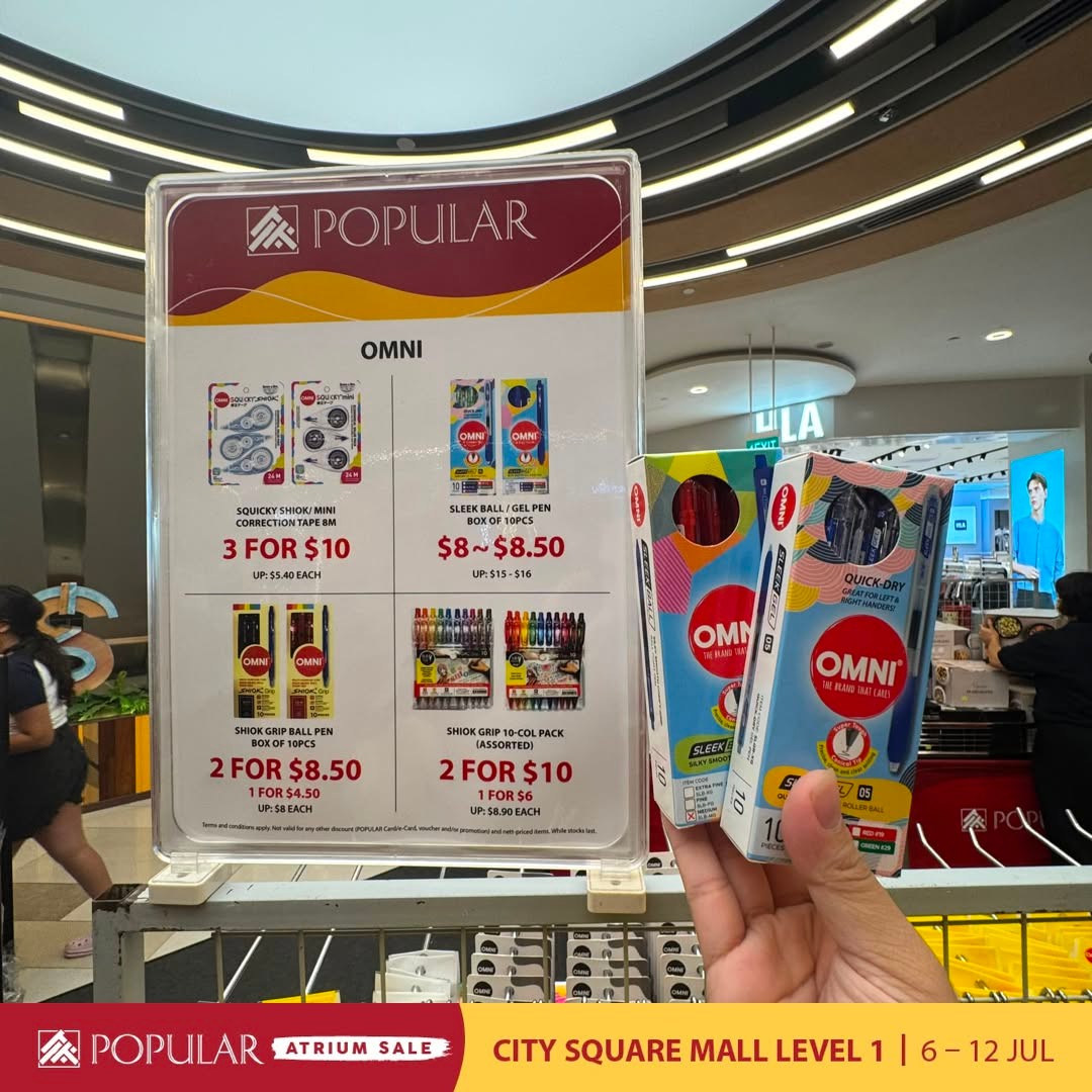 Popular-Bookstore-Singapore-Atrium-Sale-–-Save-Up-to-70-on-Books-13 6-12 July 2026: Popular Bookstore Singapore Atrium Sale – Save Up to 70% on Books, Stationery, Disney & Sanrio Promotion at City Square Mall