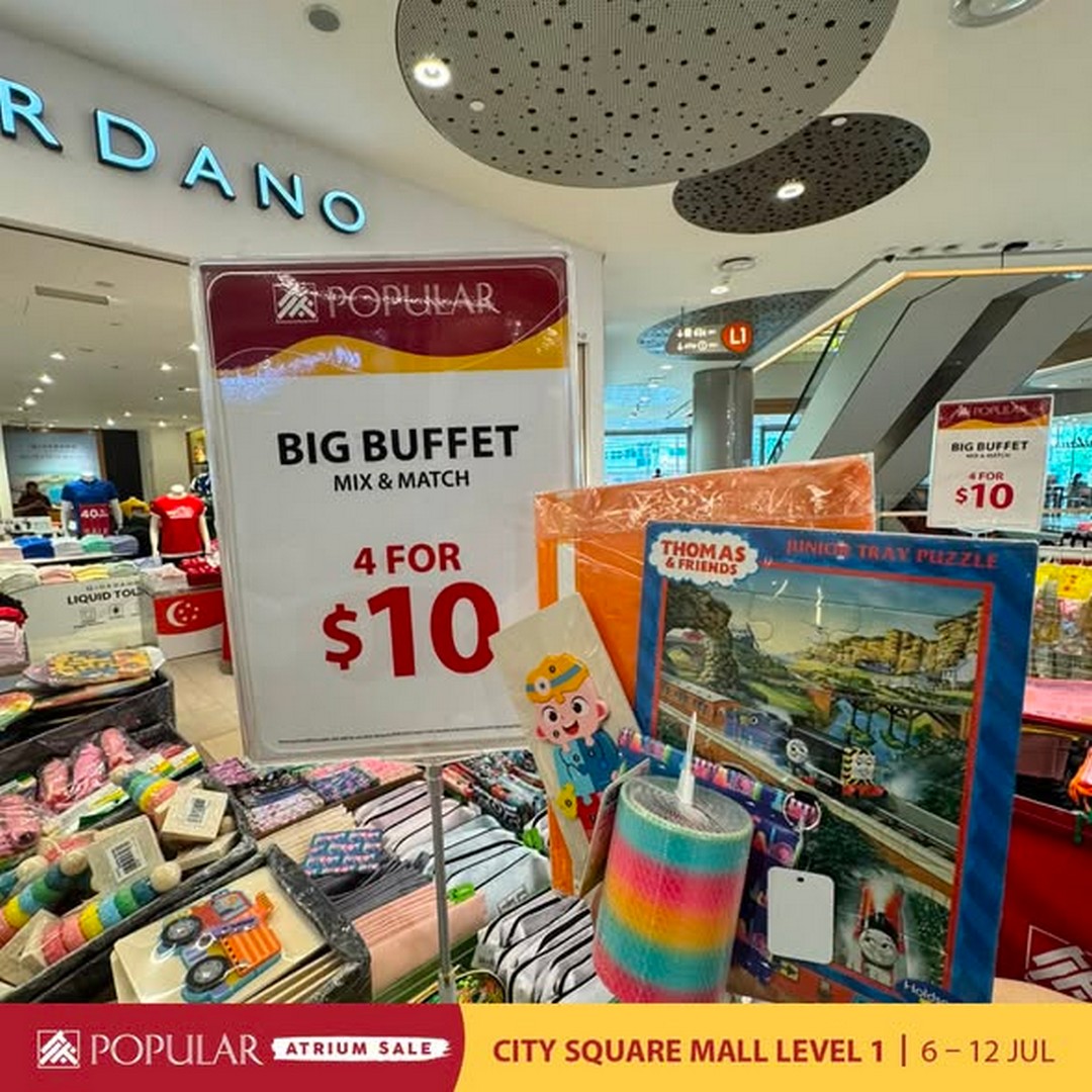 Popular-Bookstore-Singapore-Atrium-Sale-–-Save-Up-to-70-on-Books-2 6-12 July 2026: Popular Bookstore Singapore Atrium Sale – Save Up to 70% on Books, Stationery, Disney & Sanrio Promotion at City Square Mall