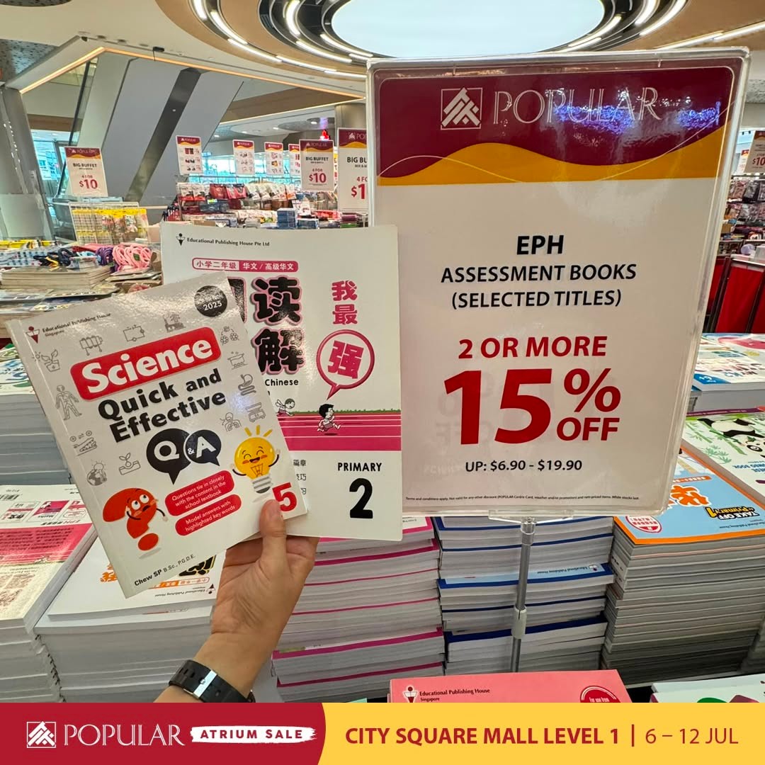 Popular-Bookstore-Singapore-Atrium-Sale-–-Save-Up-to-70-on-Books-4 6-12 July 2026: Popular Bookstore Singapore Atrium Sale – Save Up to 70% on Books, Stationery, Disney & Sanrio Promotion at City Square Mall