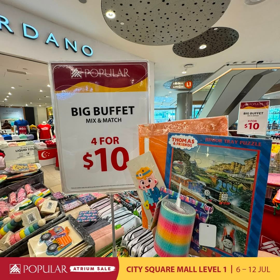 Popular-Bookstore-Singapore-Atrium-Sale-–-Save-Up-to-70-on-Books-6 6-12 July 2026: Popular Bookstore Singapore Atrium Sale – Save Up to 70% on Books, Stationery, Disney & Sanrio Promotion at City Square Mall