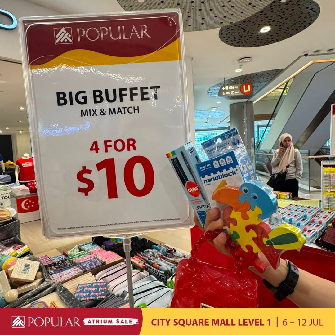 Popular-Bookstore-Singapore-Atrium-Sale-–-Save-Up-to-70-on-Books-7 6-12 July 2026: Popular Bookstore Singapore Atrium Sale – Save Up to 70% on Books, Stationery, Disney & Sanrio Promotion at City Square Mall