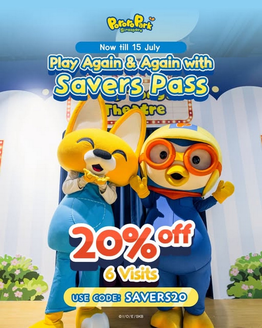 Pororo-Park-Singapore-Savers-Pass-Promotion Now till 15 July 2026: Pororo Park Singapore Savers Pass Promotion – Enjoy 20% OFF Six Visits for More Family Fun and Playtime