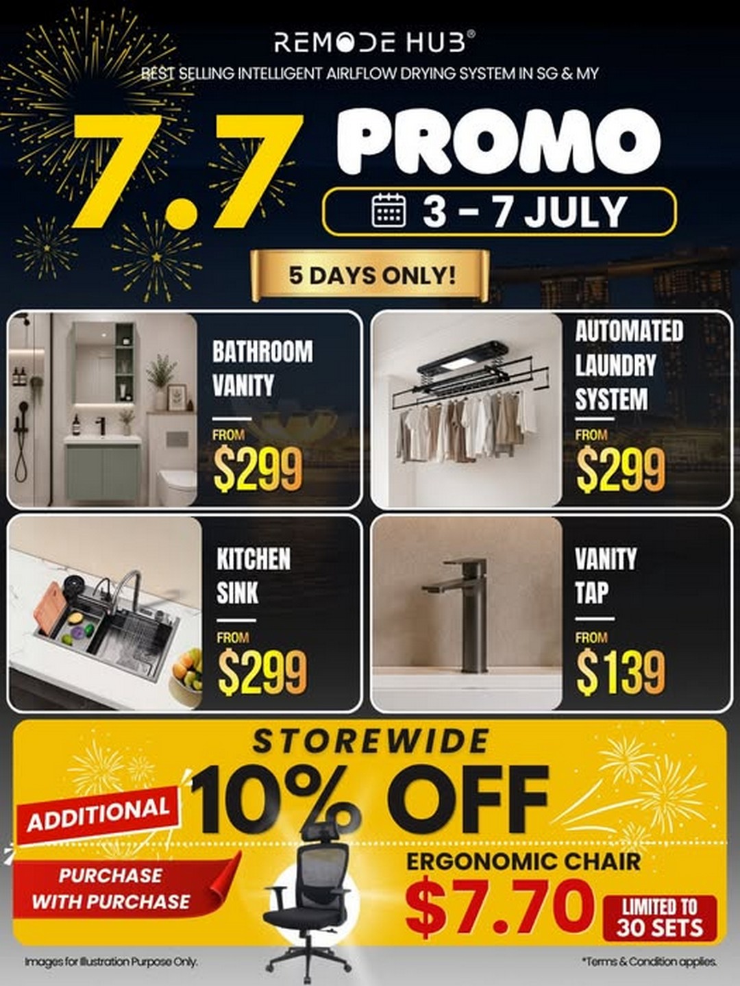 Remode-Hub-7.7-Sale-Promotion-Home-Upgrade-Deals 3–7 July 2026: Remode Hub 7.7 Sale Promotion: Home Upgrade Deals in Singapore from $299 and Limited-Time Storewide Discounts