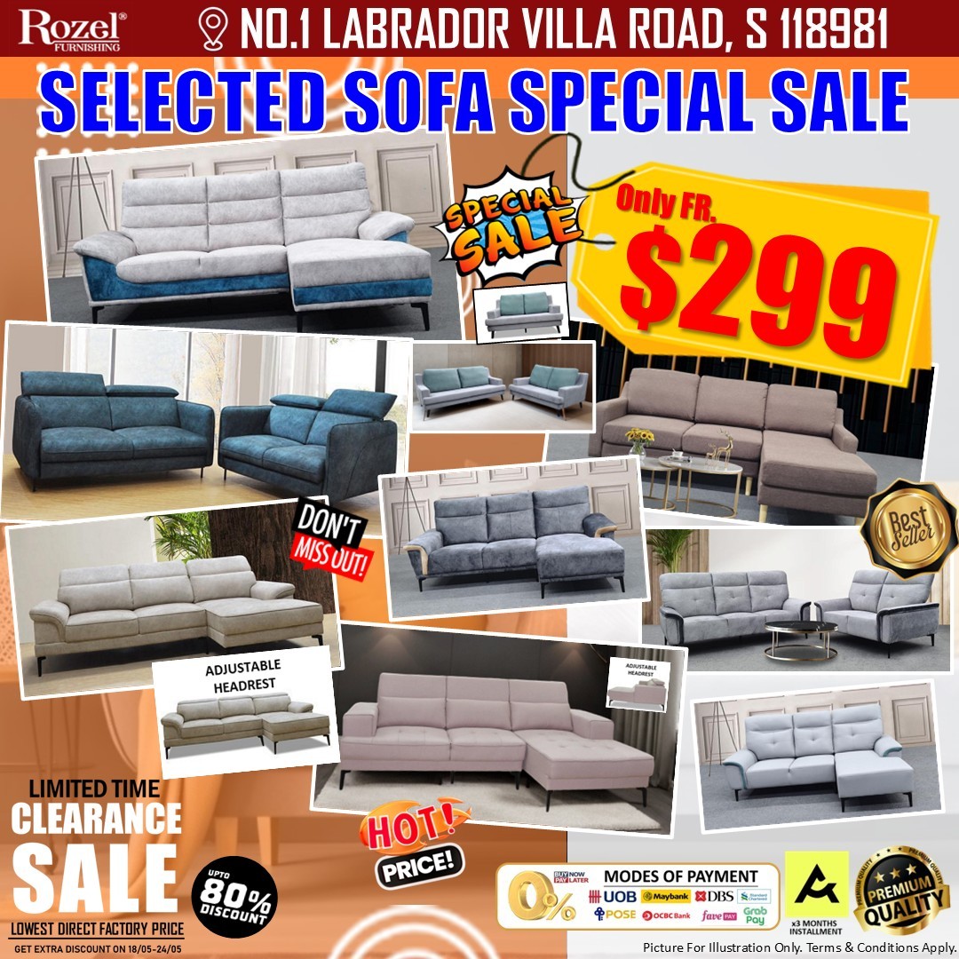 Rozel-Factory-Direct-Furniture-Tentage-Sale-Singapore-1 19-26 July 2026: Rozel Factory-Direct Furniture Tentage Sale Singapore – Save Up to 80% on Premium Furniture and Dormiflex Mattress Promotion at Labrador Villa Road