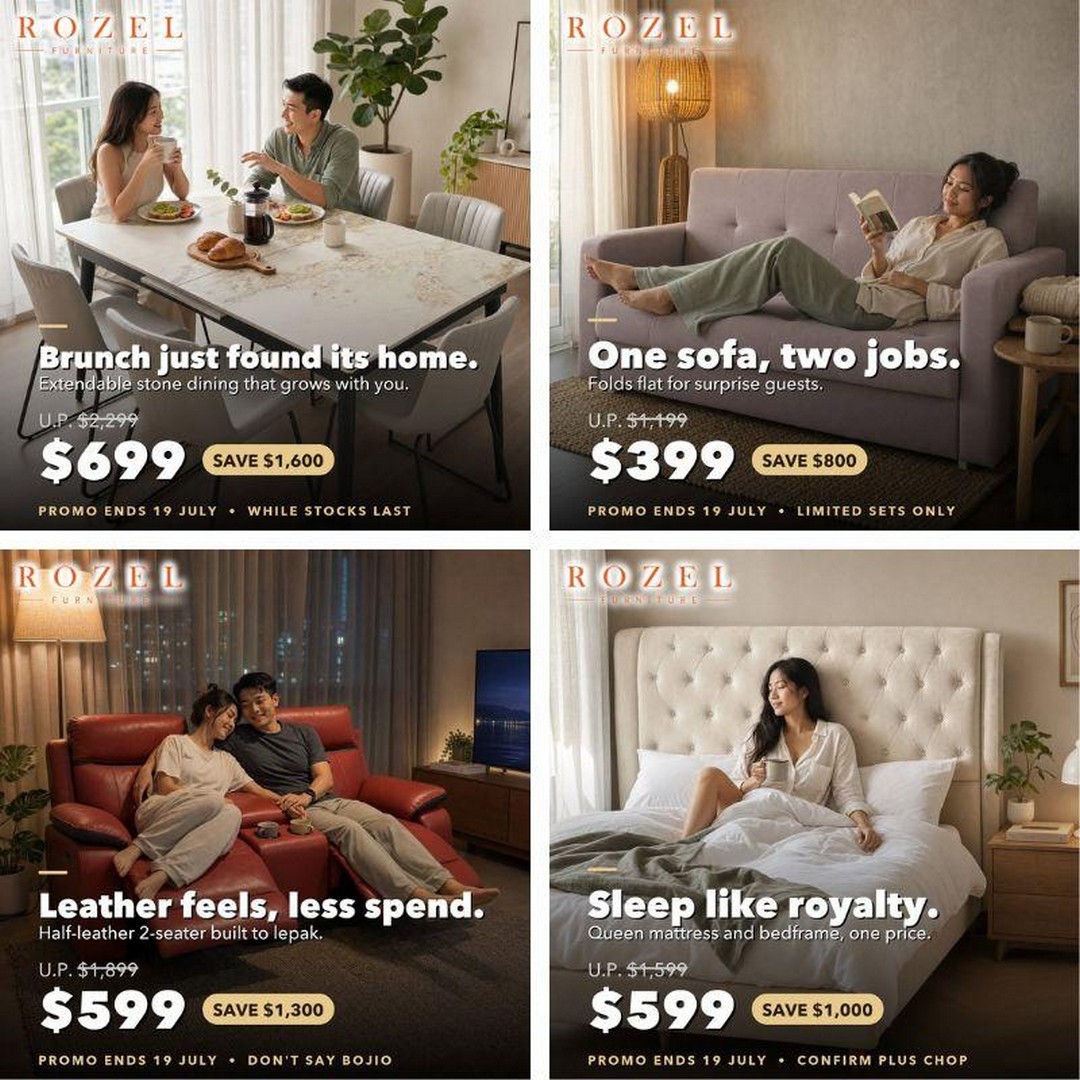 Rozel-Factory-Direct-Furniture-Tentage-Sale-Singapore-3 19-26 July 2026: Rozel Factory-Direct Furniture Tentage Sale Singapore – Save Up to 80% on Premium Furniture and Dormiflex Mattress Promotion at Labrador Villa Road