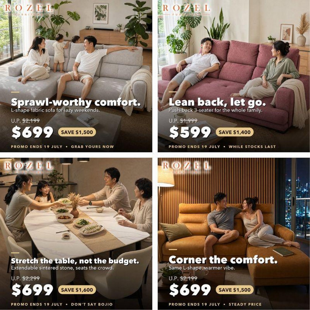Rozel-Factory-Direct-Furniture-Tentage-Sale-Singapore-5 19-26 July 2026: Rozel Factory-Direct Furniture Tentage Sale Singapore – Save Up to 80% on Premium Furniture and Dormiflex Mattress Promotion at Labrador Villa Road